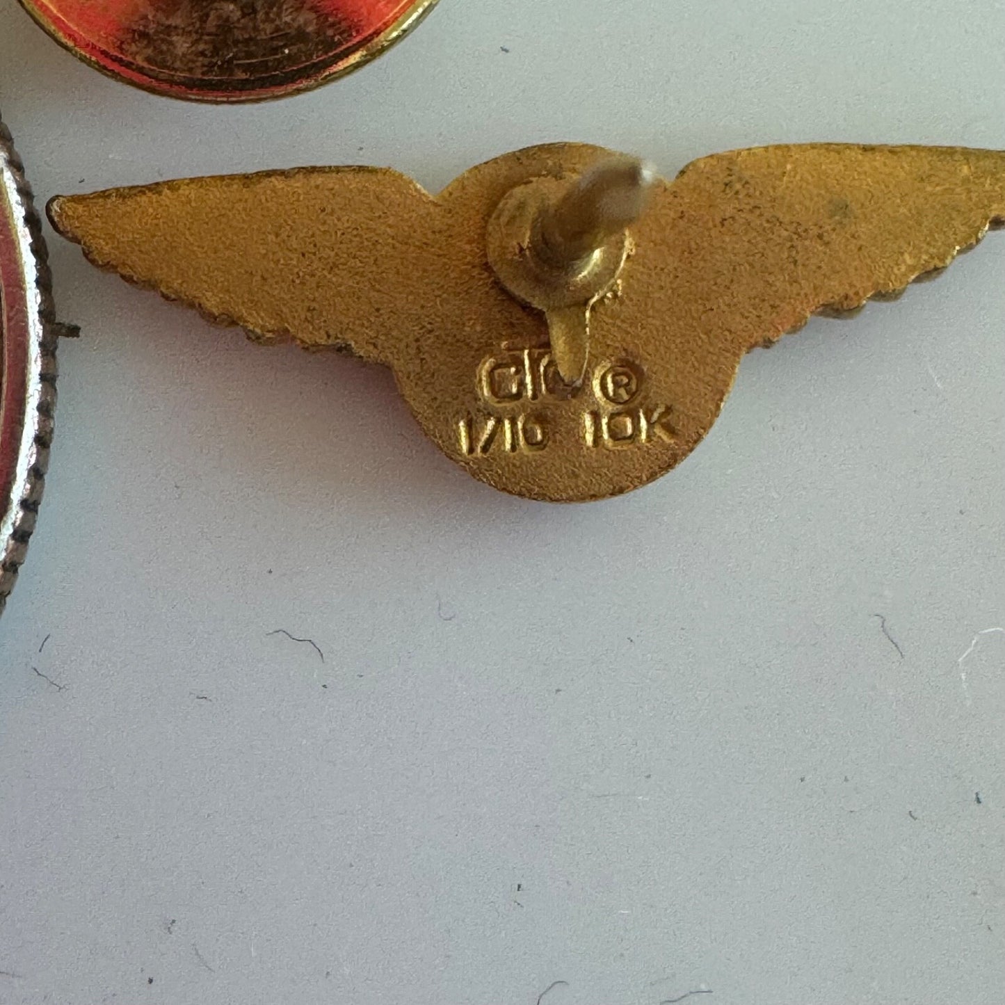 Rare Vintage Southern Airways Wings Employee Service 1/10 10k GF Pin Tie Tack