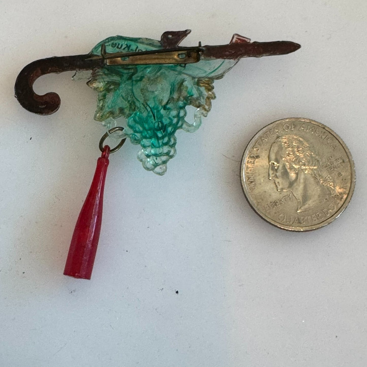 Amazing Bernkastel-Kues Walking Stick Grapes Wine Pin Rhineland Germany - OLD