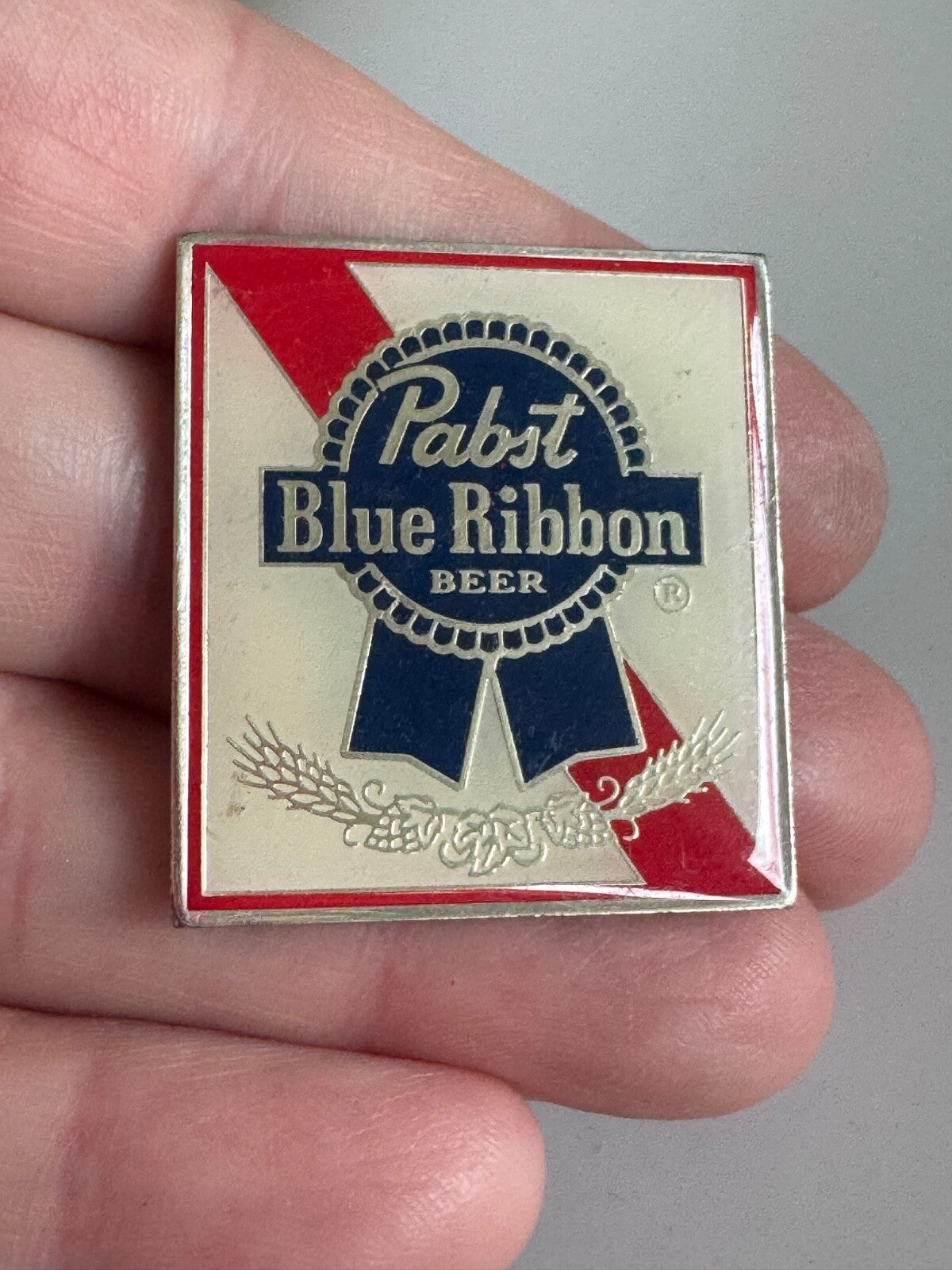 Pabst Blue Ribbon Beer Logo Pin – Vintage Advertising Brewery Badge