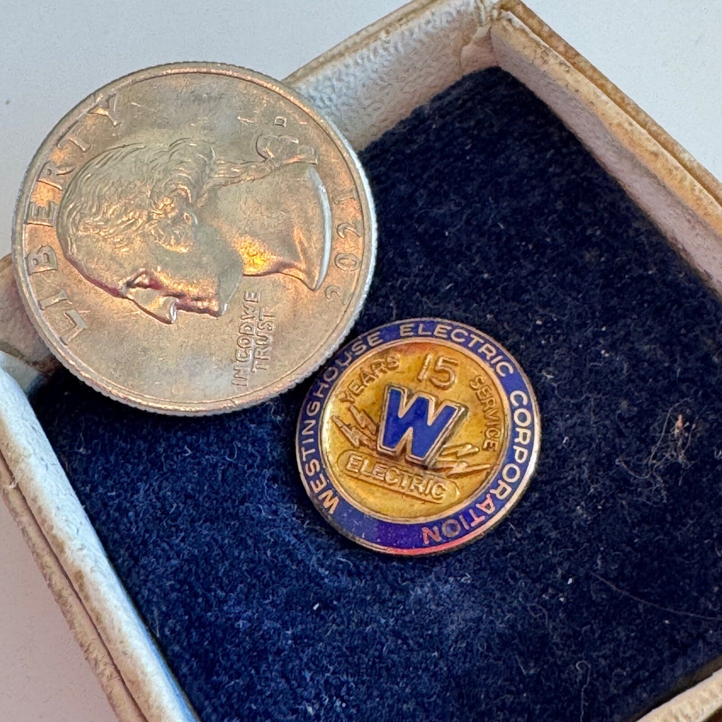 VTG Westinghouse Electric Corporation 15 Years of Service Screwback Pin GF IOB