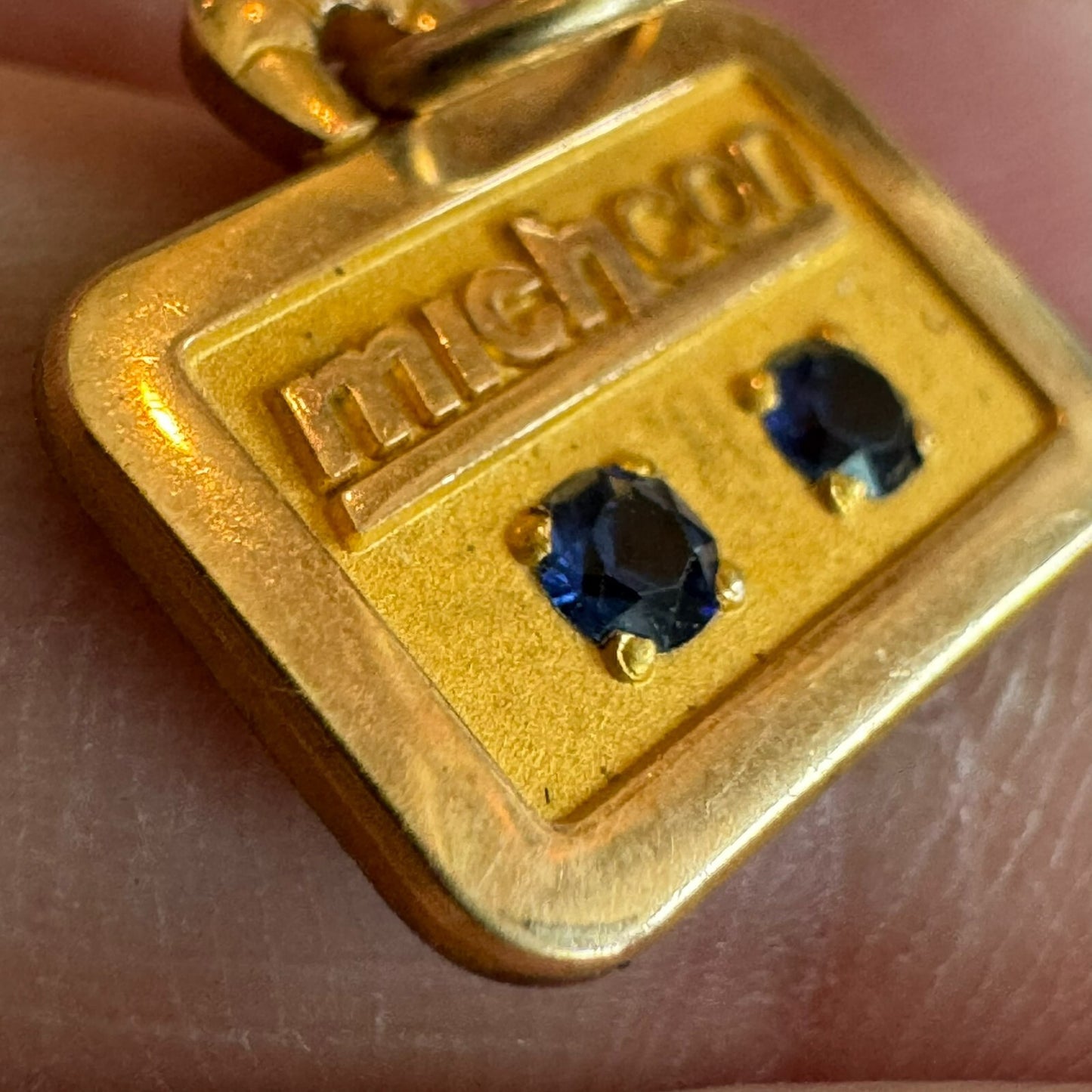 Vtg MichCon Gold Filled Award Charm Pendant Michigan Consolidated Gas Company