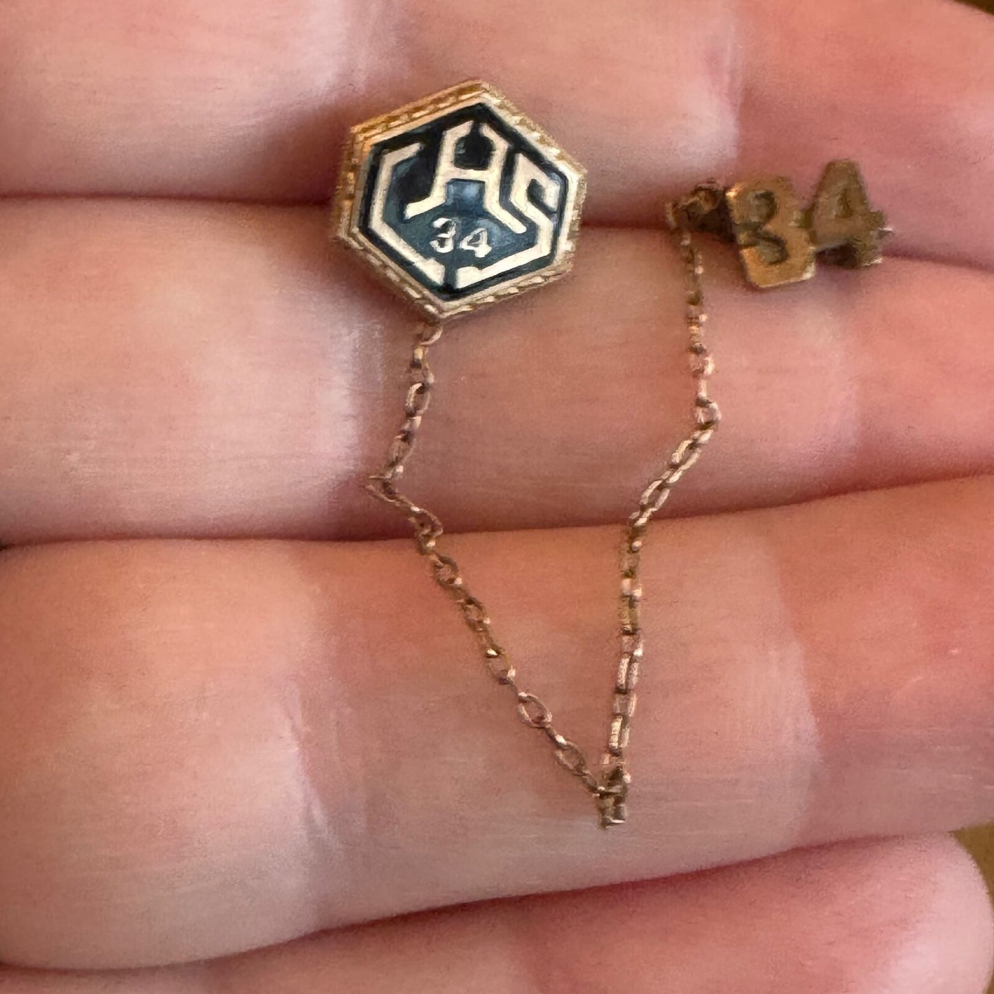 1934 C.H.S. High School Lapel Pin Graduation