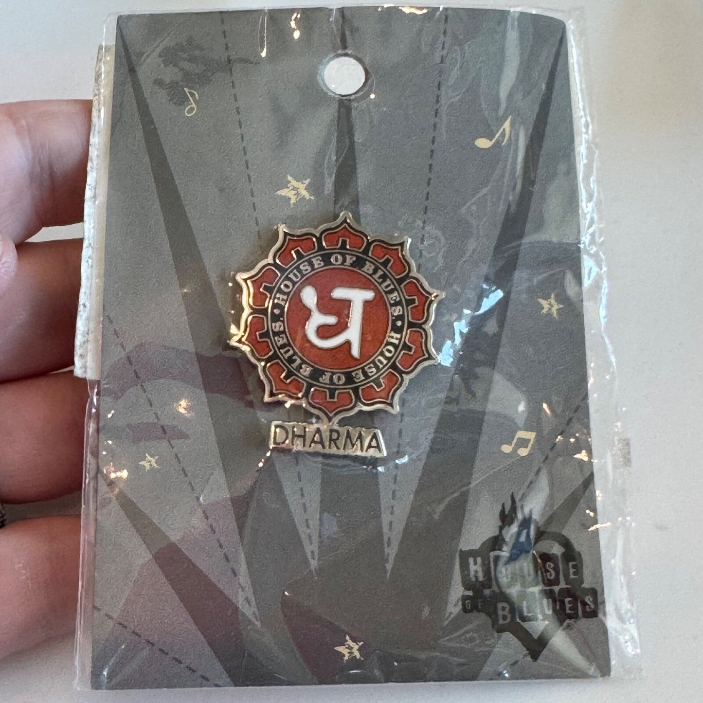 House of Blues Dharma Lapel Pin New on Card