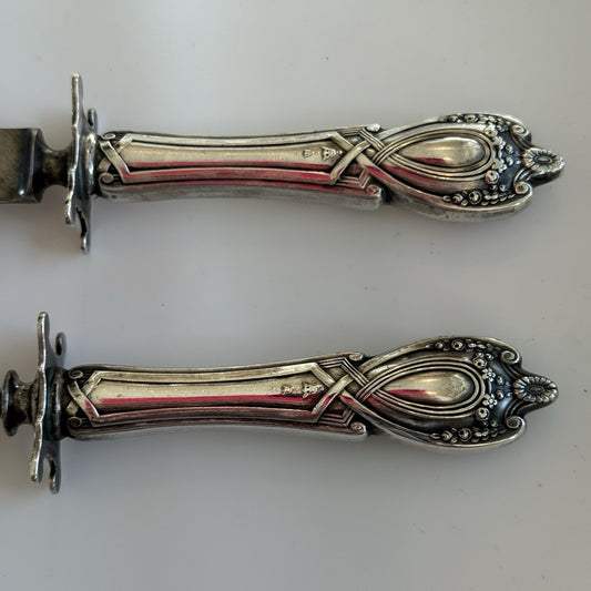 Monticello by Lunt Sterling Silver Steak Carving Set 2pc w/ Stainless 9 1/2"