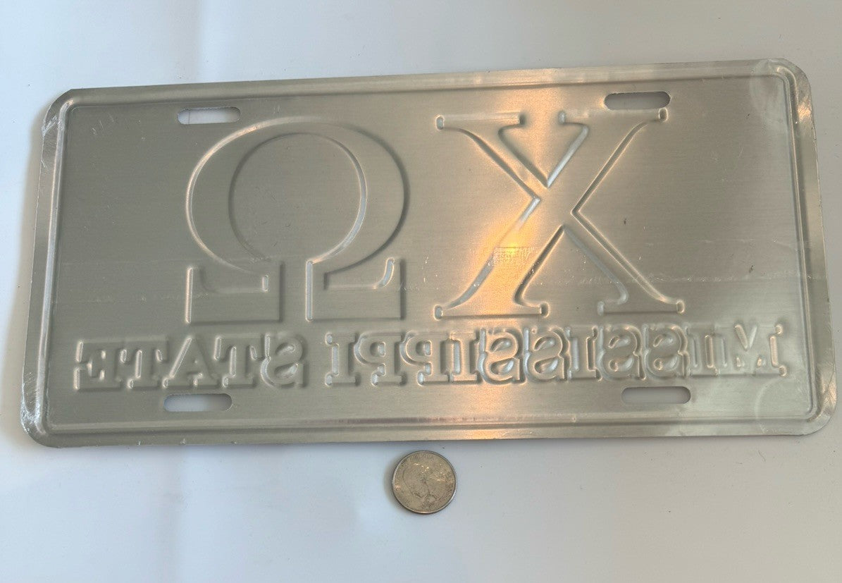 Vintage Mississippi State University Chi Omega - License Plate Tag New Old Stock