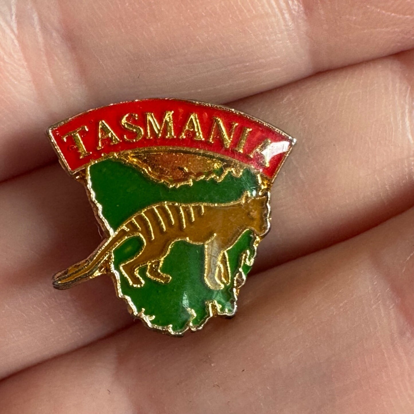 Vintage Tasmania Souvenir Tourist Lapel Pin Australia
