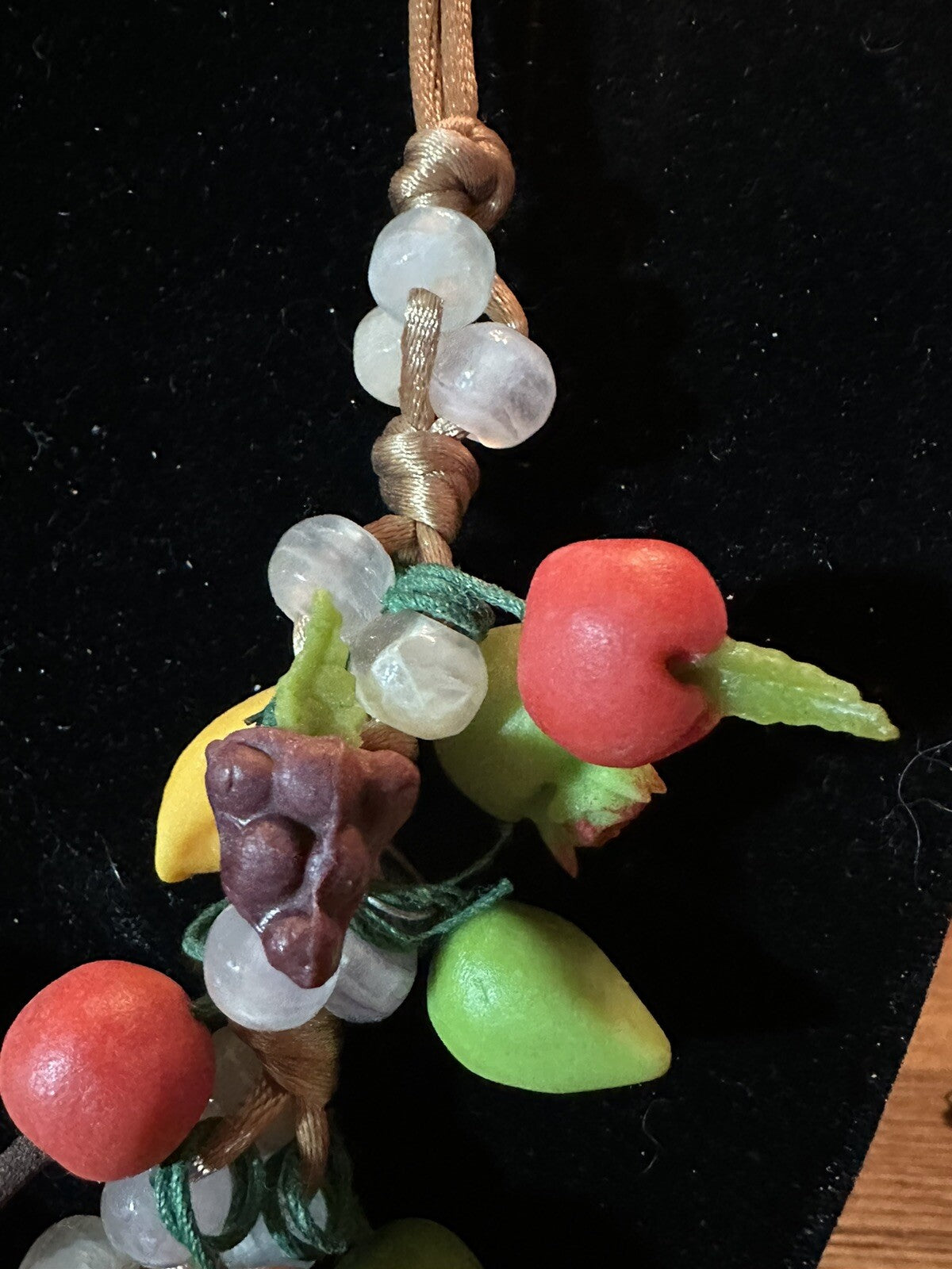 3D Handmade Polymer Clay Realistic Fruit Vegetables Veggies Bead Necklace 24”