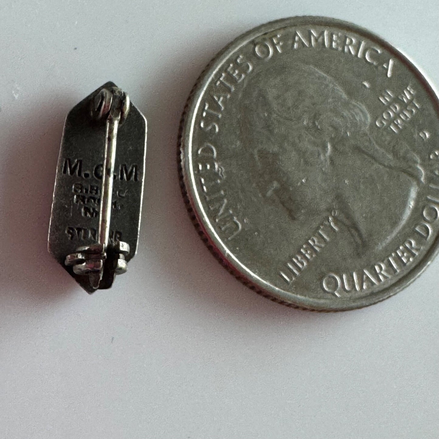 Antique 1917 MHS High School Sterling Silver Lapel Pin