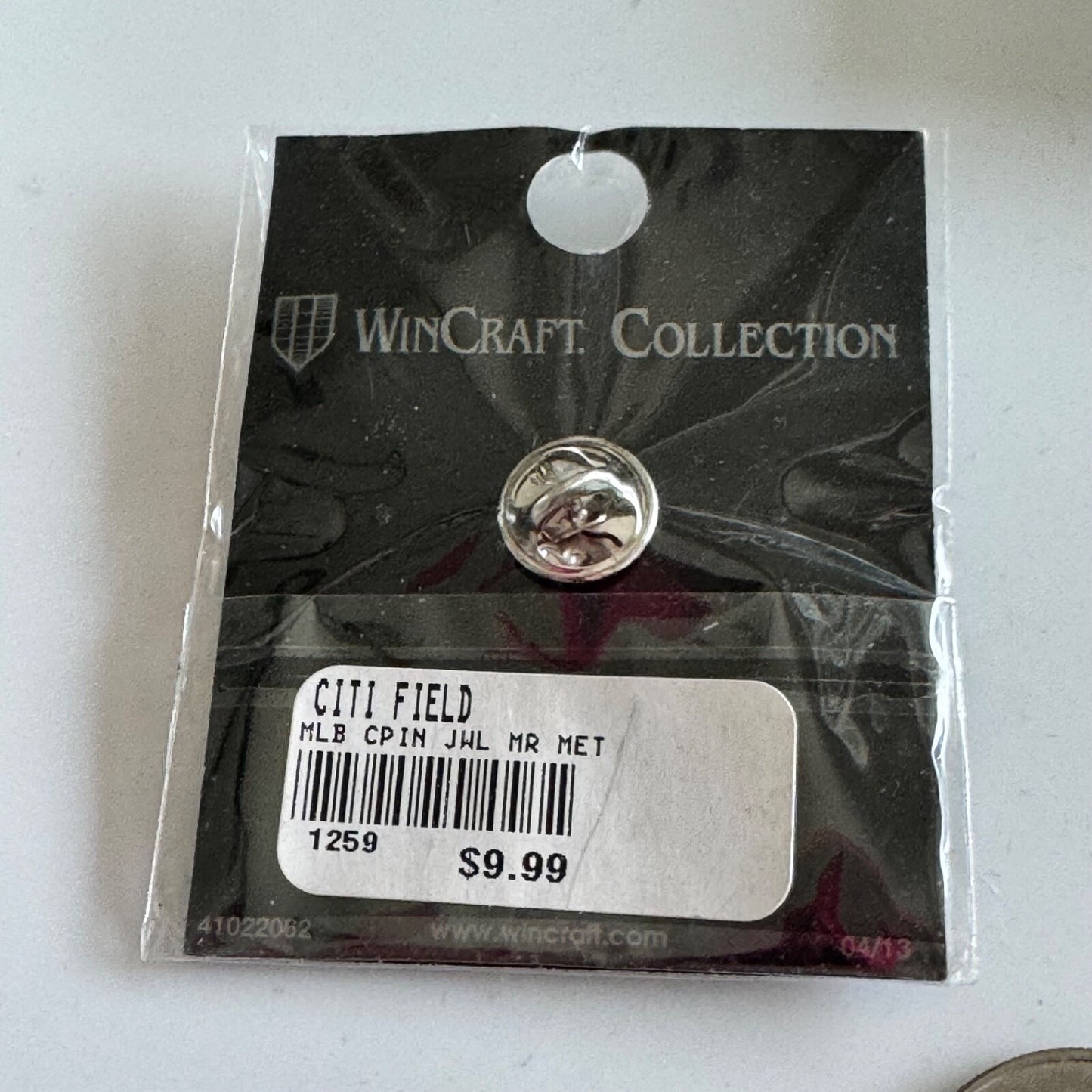 Mr. Met Baseball Head Pin – New York Mets Mascot WinCraft MLB Badge