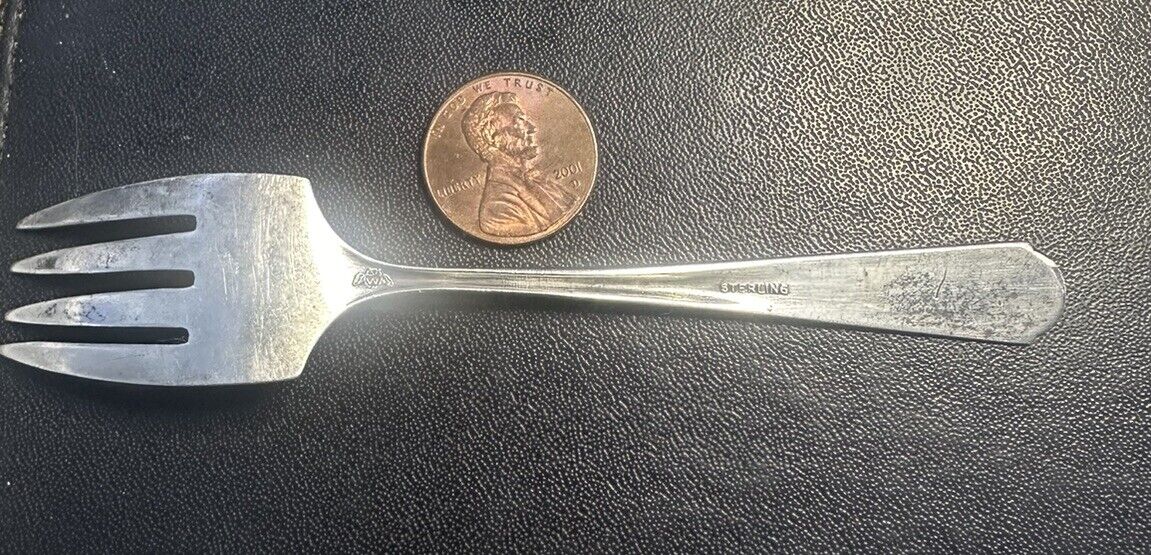 VTG WEIDLICH PRISCILLA STERLING SILVER CHILD BABY FORK
