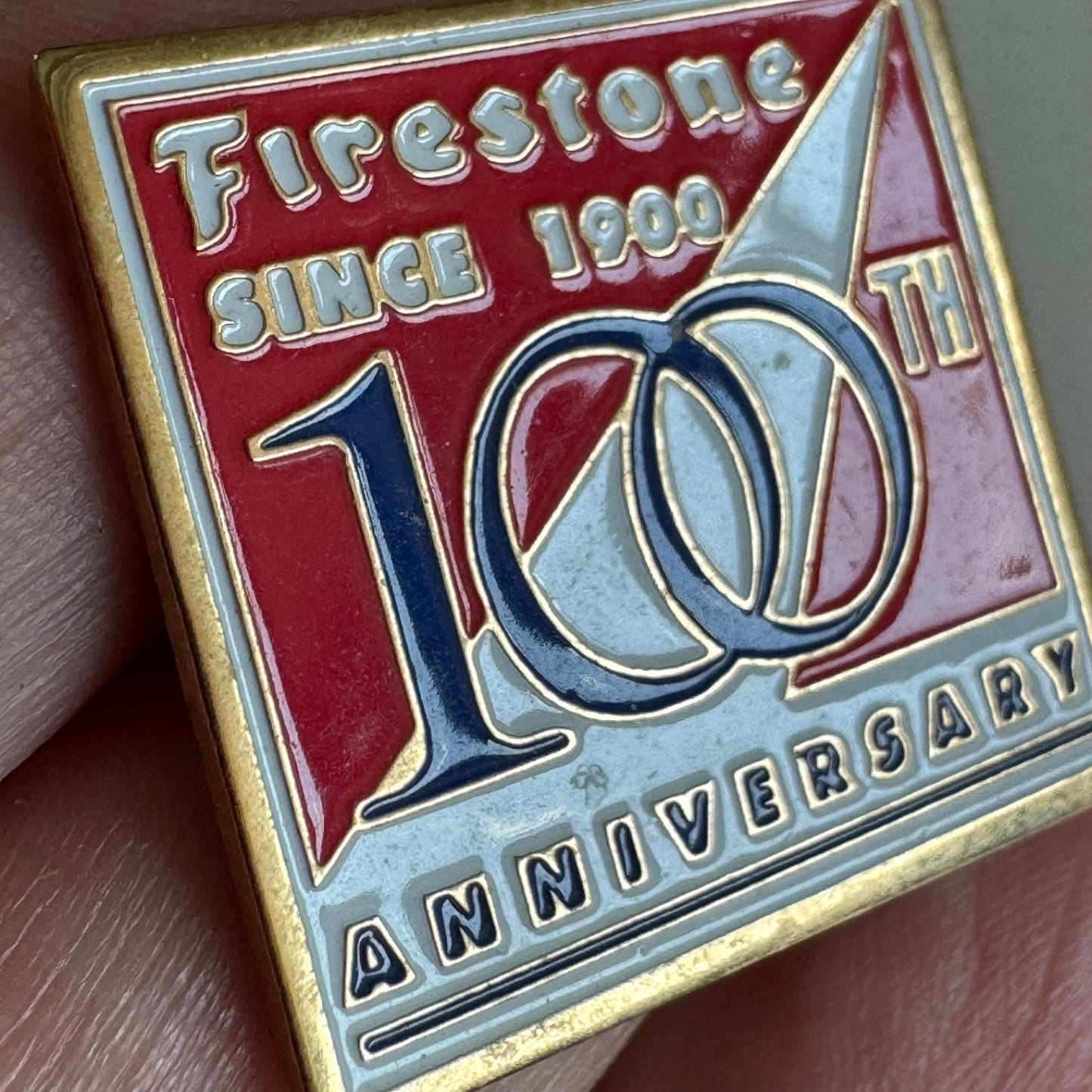 Vintage Firestone 100th Anniversary Enamel Pin