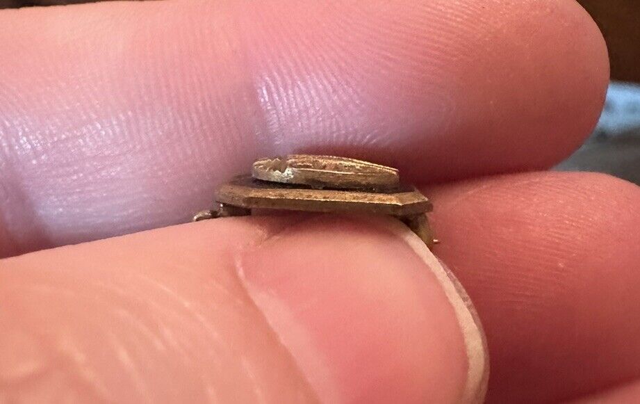1940 FPBS Floral Park-Bellerose School Lapel Pin Good Filled Signed