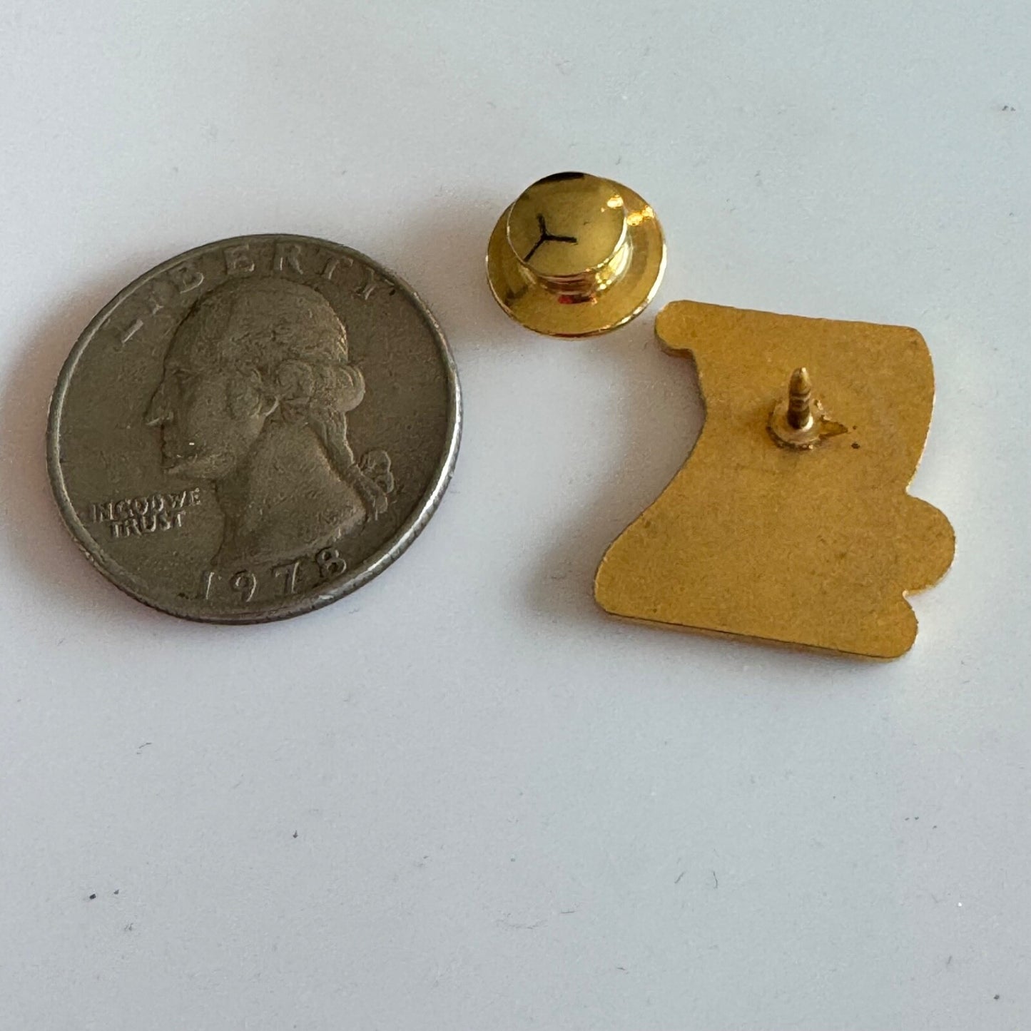 LIONS INTERNATIONAL PIN 100% SECRETARY LIONESS CLUB GOLD TONE