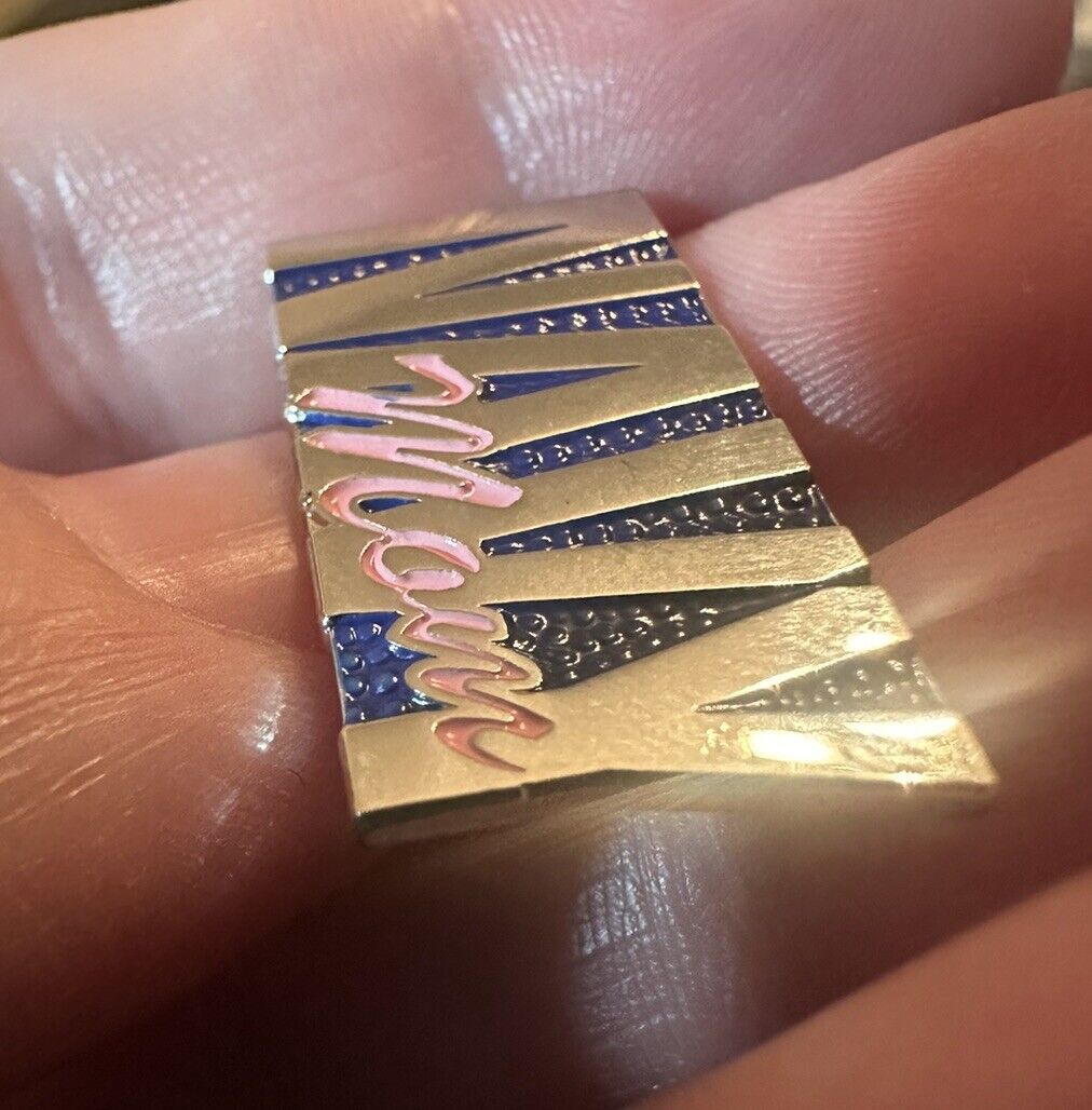 Navy Mom Lapel Pin Hat Tac - Silver Tone