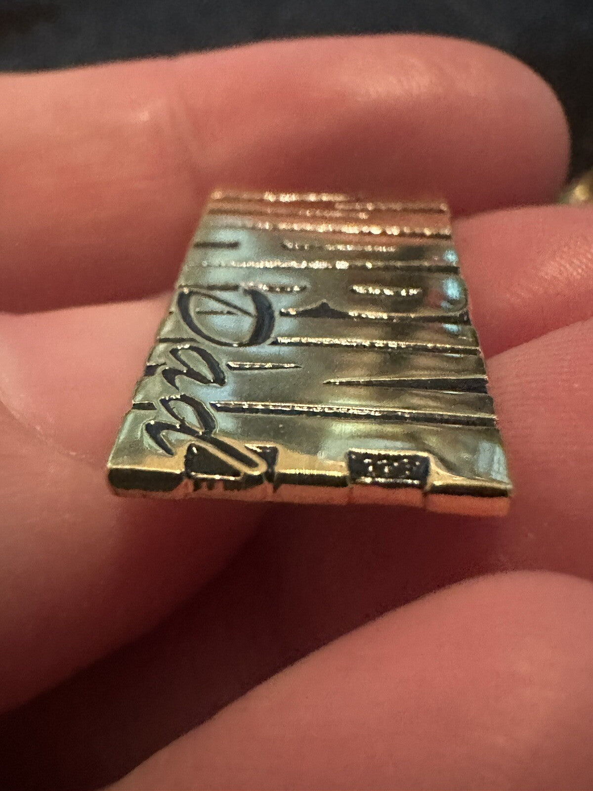 MARINE DAD Lapel Pin Hat Tac Son Daughter Gold Tone