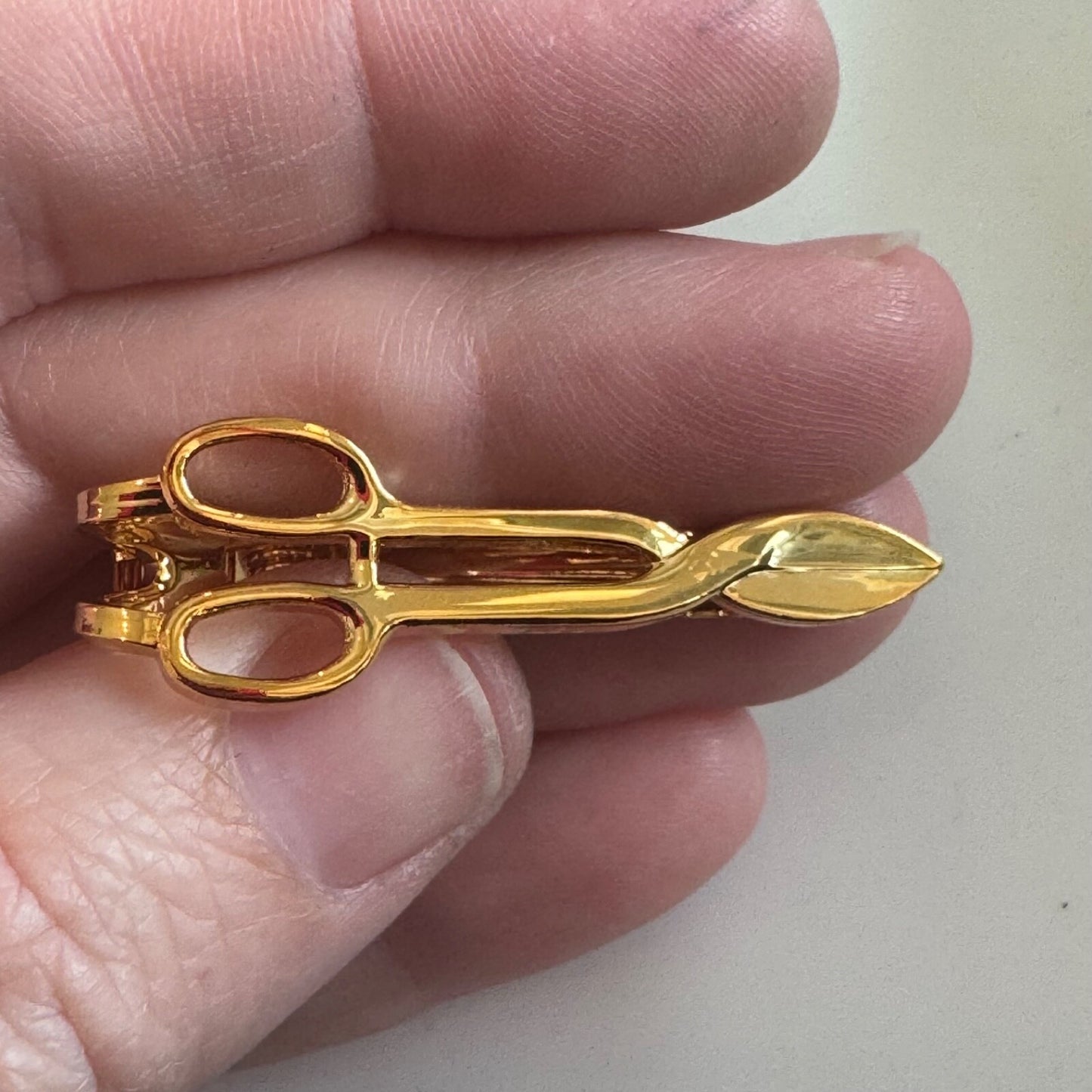 Sheet Metal Workers International Gold Tone Tin Snips Tie Clip Tack SMWIA Union