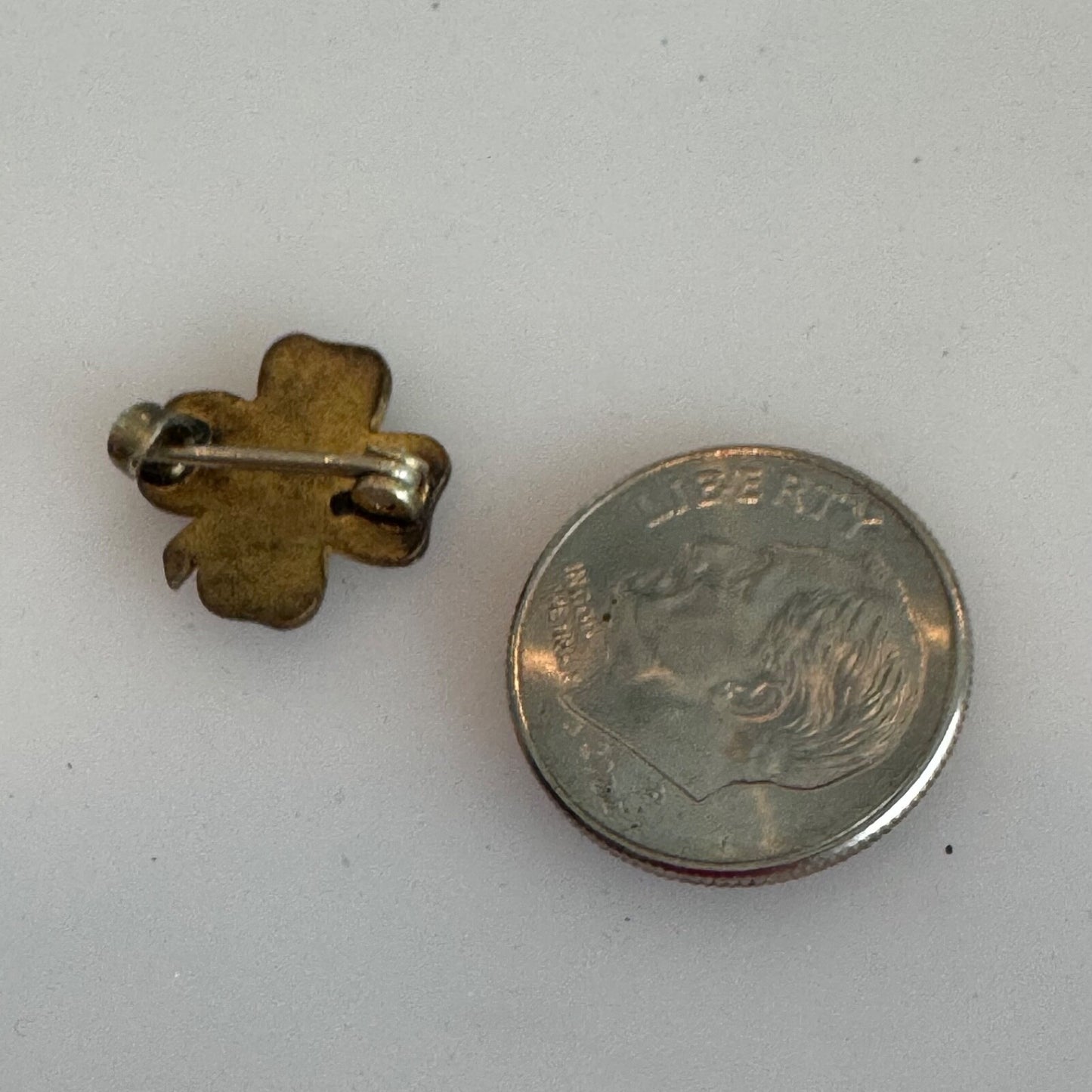 Vintage CC 4-H 4H Clover Lapel Pin Shamrock