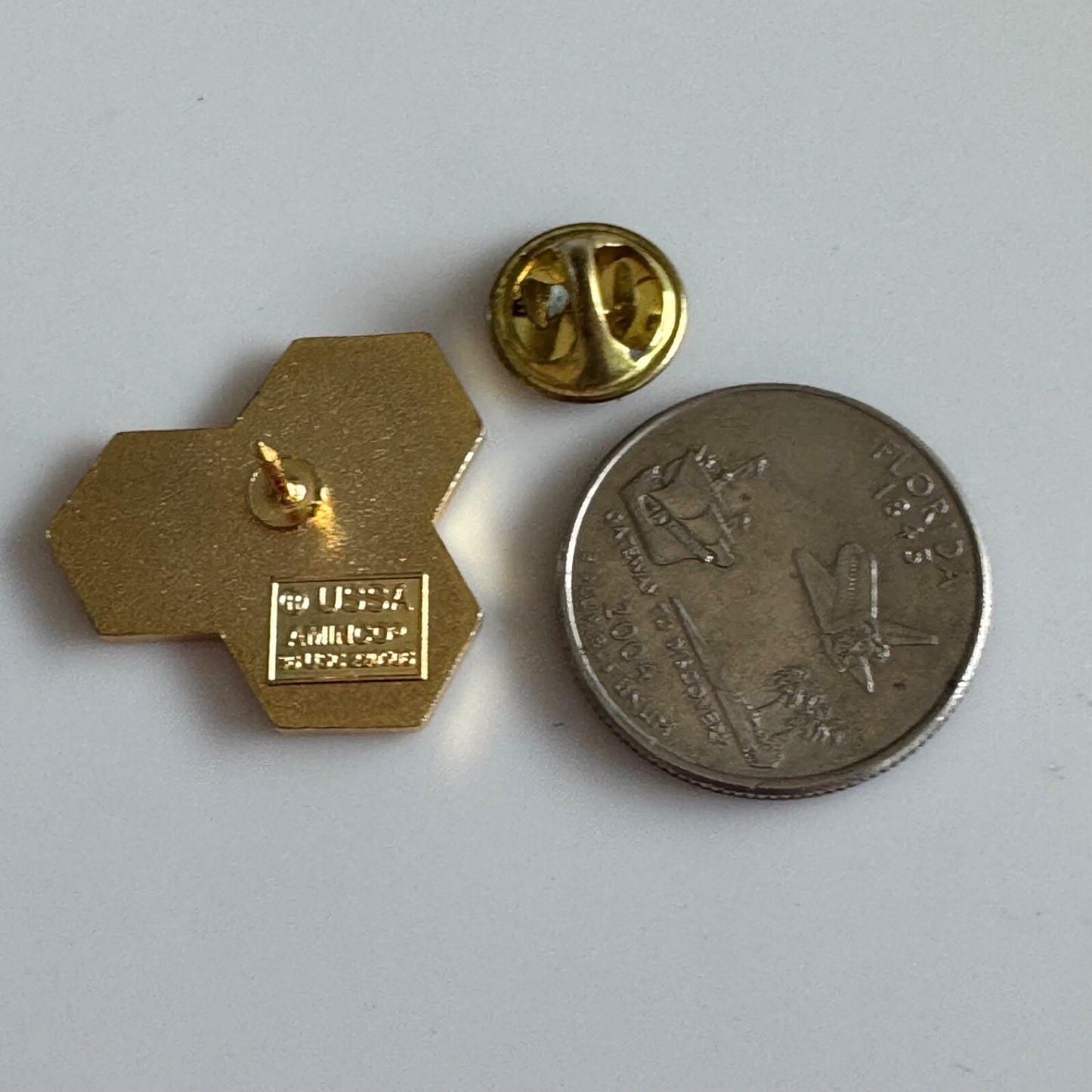 2006 USA Olympic US Ski Team “Best in the World” Pin Gold Tone