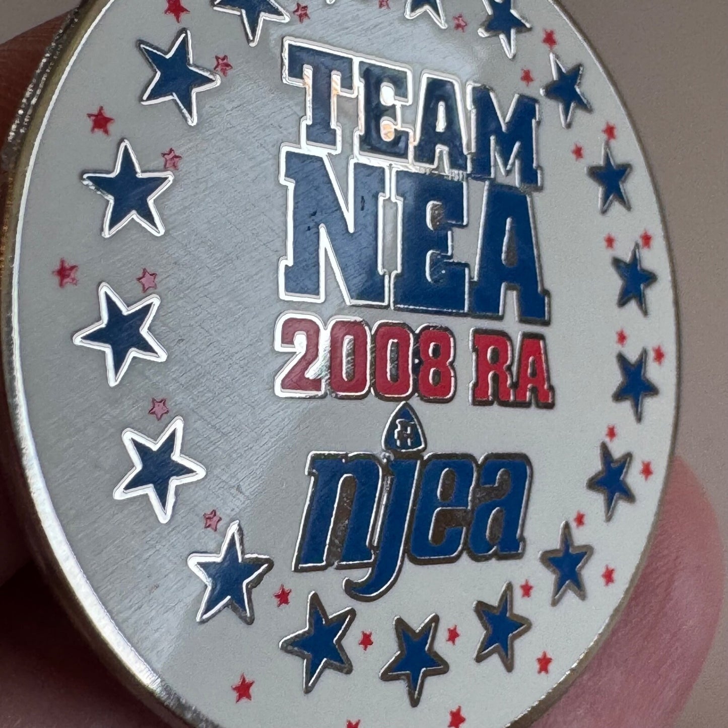 2008 NJEA Team NEA Union Lapel Pin