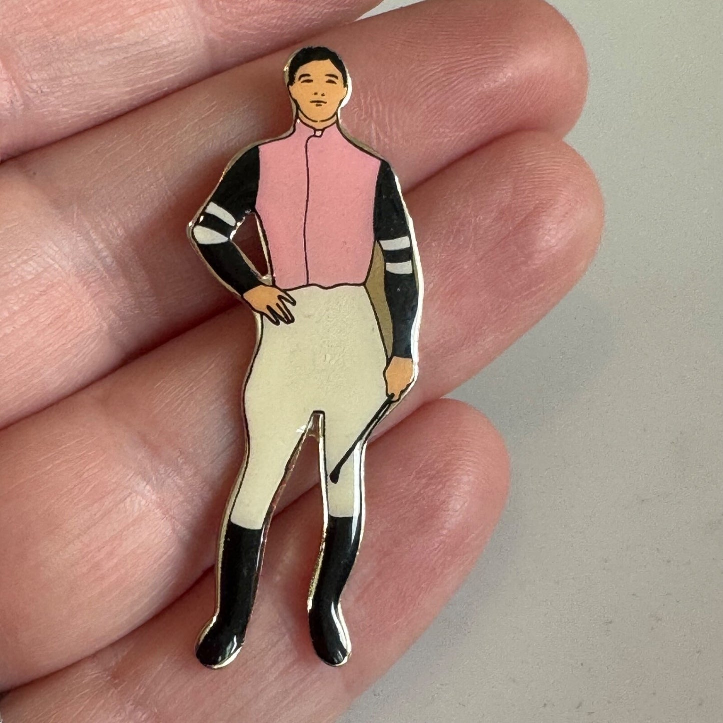 Vintage Santa Anita 50th Anniversary Jockey Lapel Pin