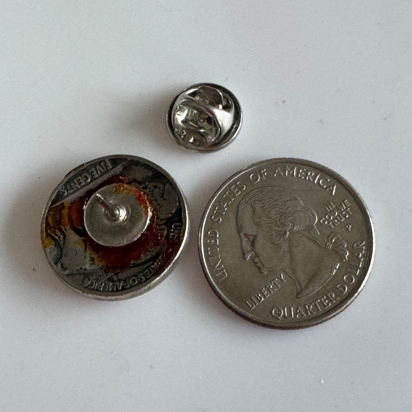 1937 Buffalo Nickel Vintage U.S. Indian Head 5 Cent Coin Pin Tie Tack Domed