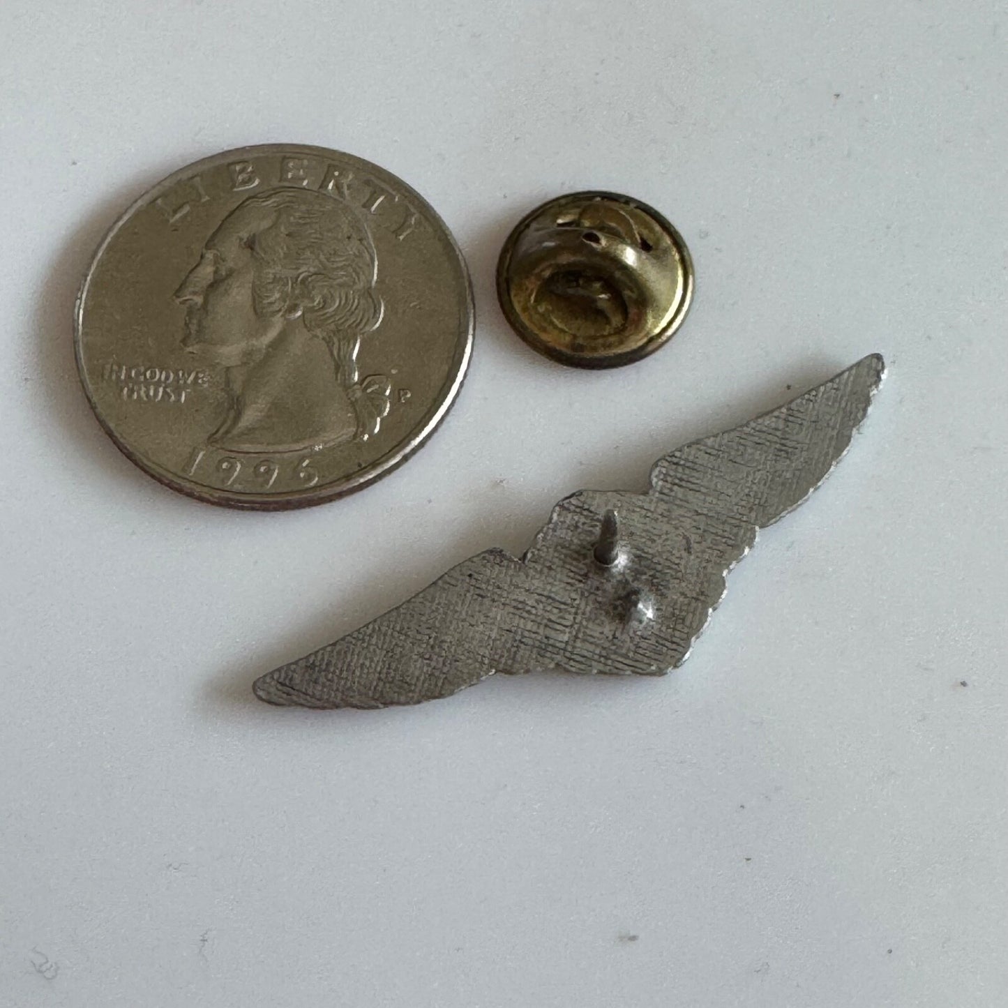 Vintage Huntington Airplane Wings Lapel Pin RARE