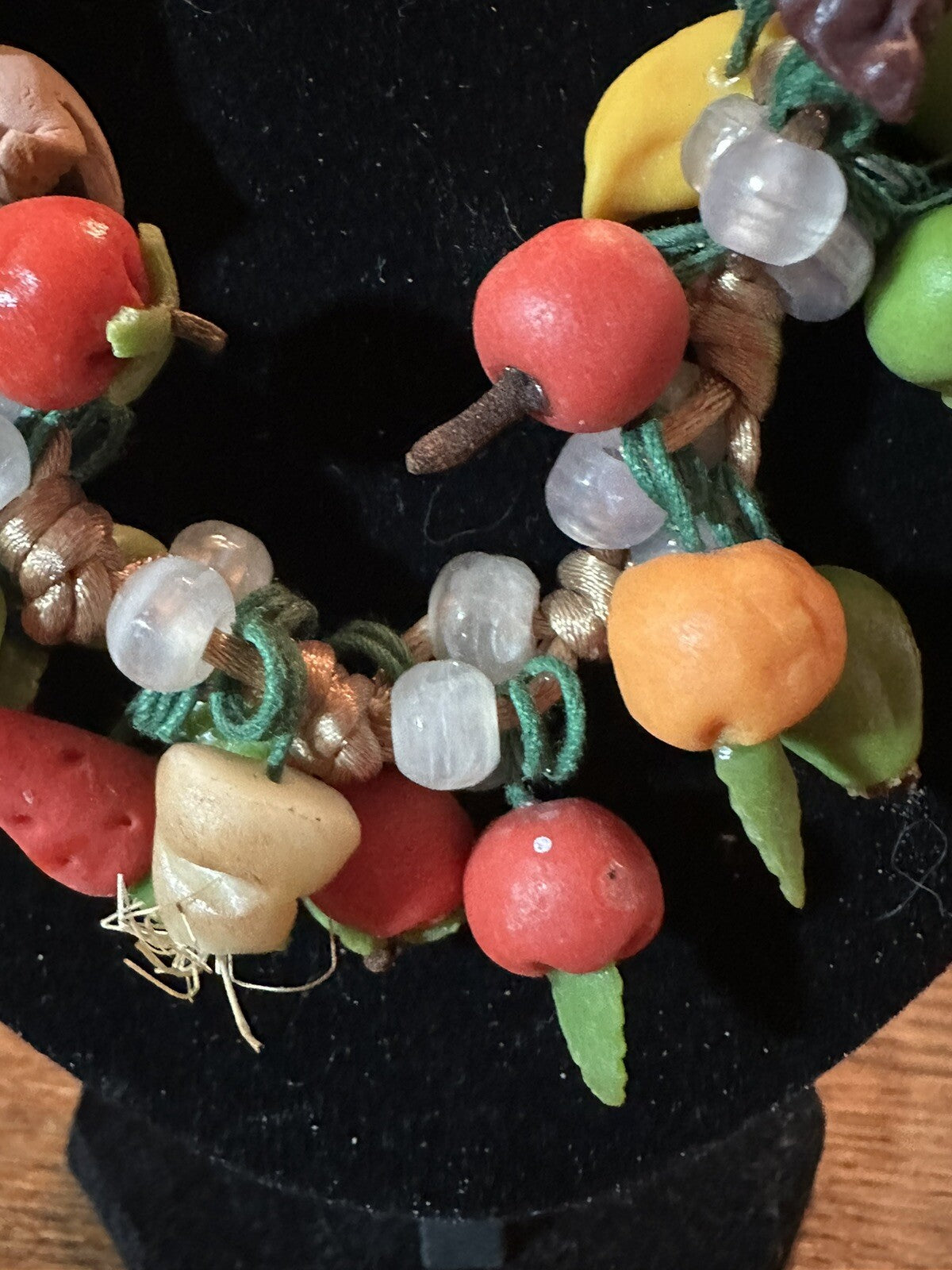 3D Handmade Polymer Clay Realistic Fruit Vegetables Veggies Bead Necklace 24”
