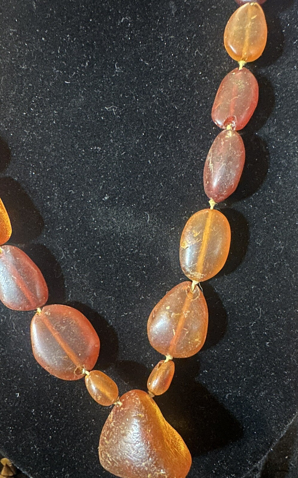 Antique Natural Cognac and Honey Amber Baltic Amber Beads Bead 30g 21” Necklace