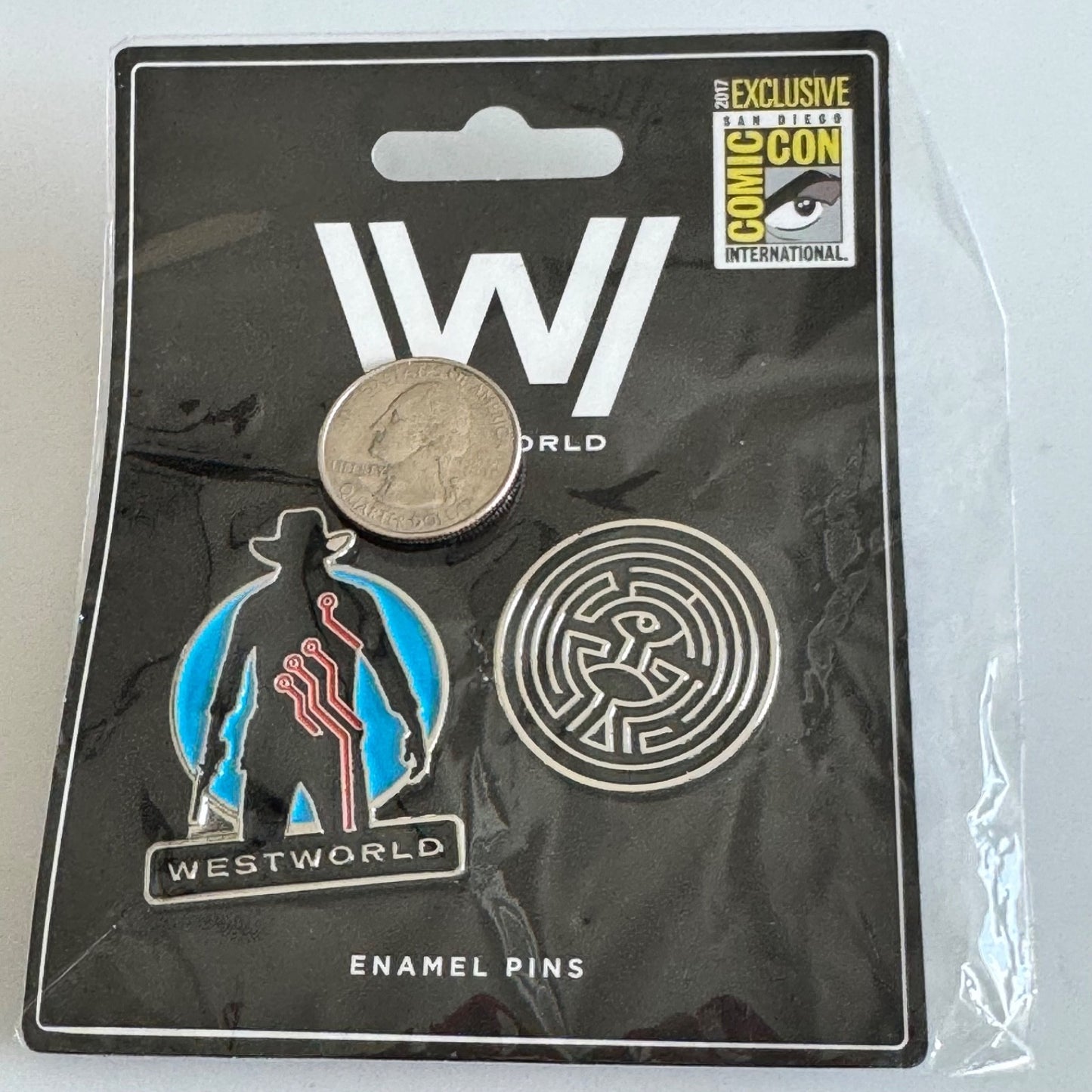 2017 SDCC Exclusive Westworld Maze & Gunslinger Enamel Pin Set HBO New