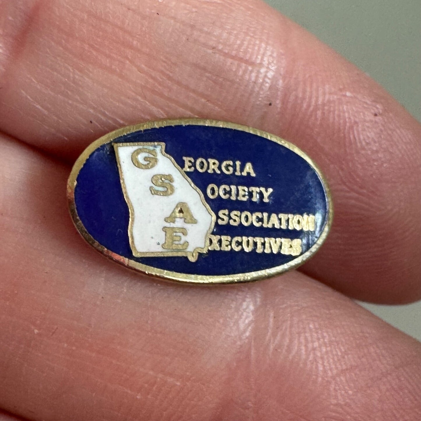 Vintage Georgia Society of Association Executives Lapel Pin Tie Tack GSAE