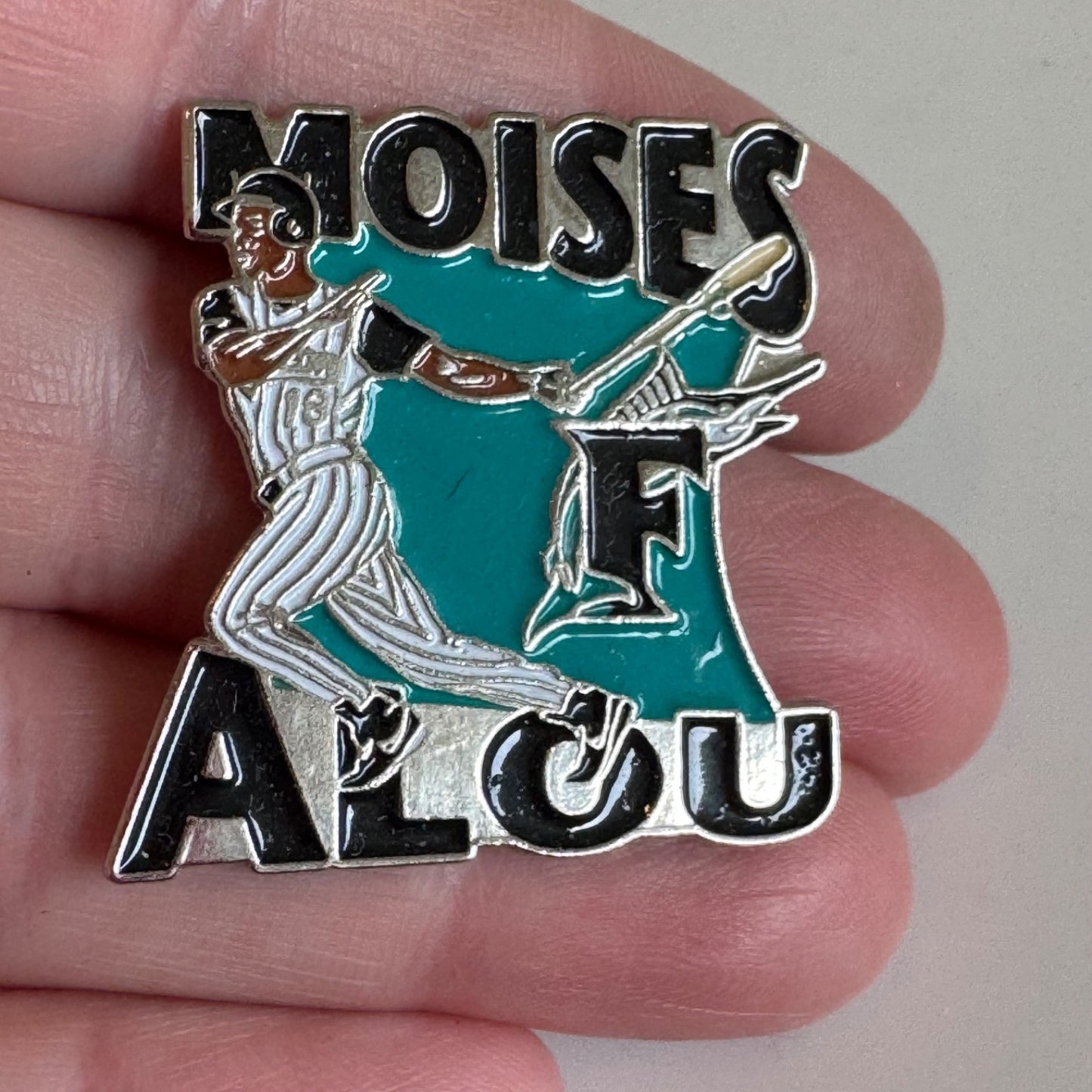 Vintage Moises Alou Florida Marlins Pin – MLB Baseball Player Badge