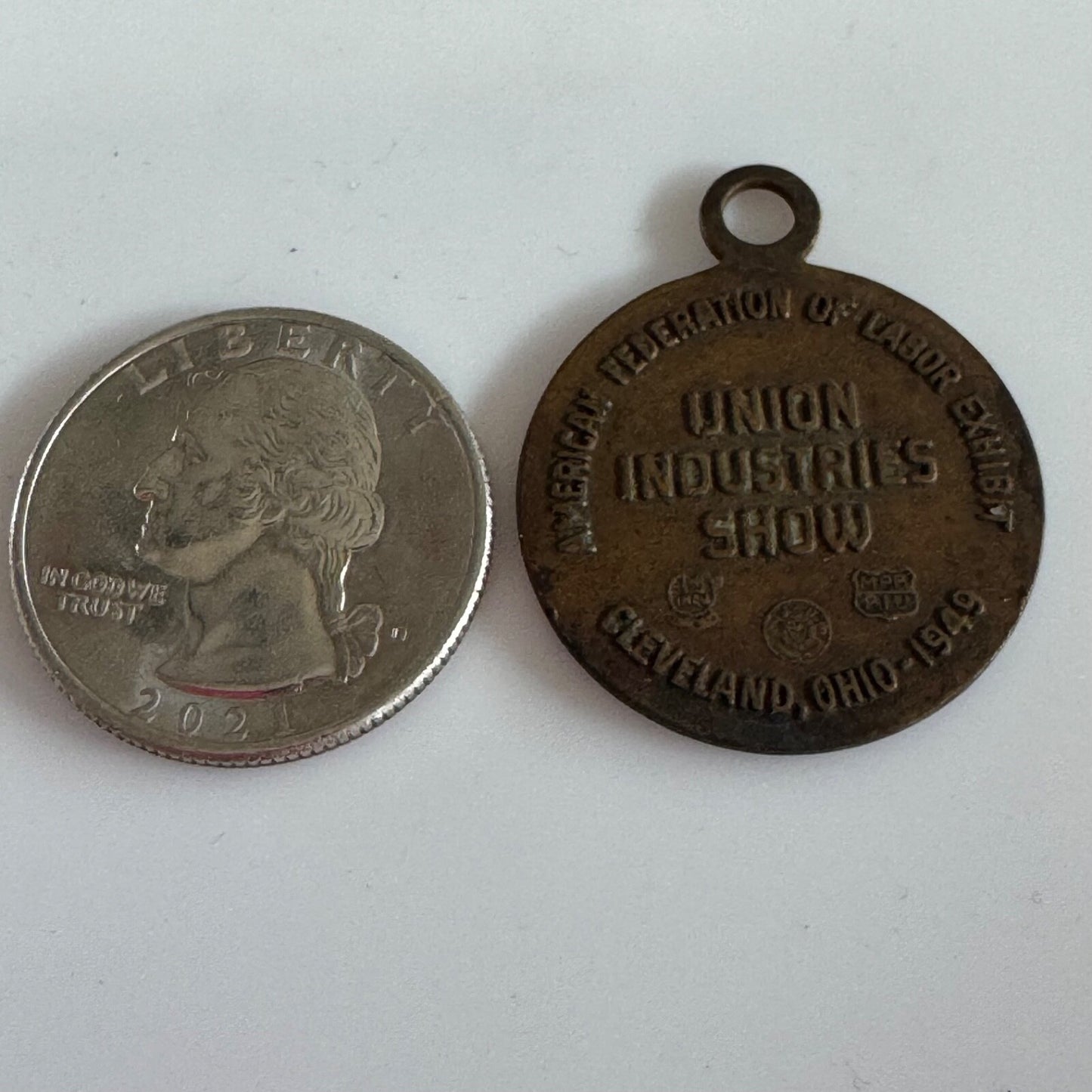 1949 American Federation of Labor Exhibit Union Industries Show Medal Medallion