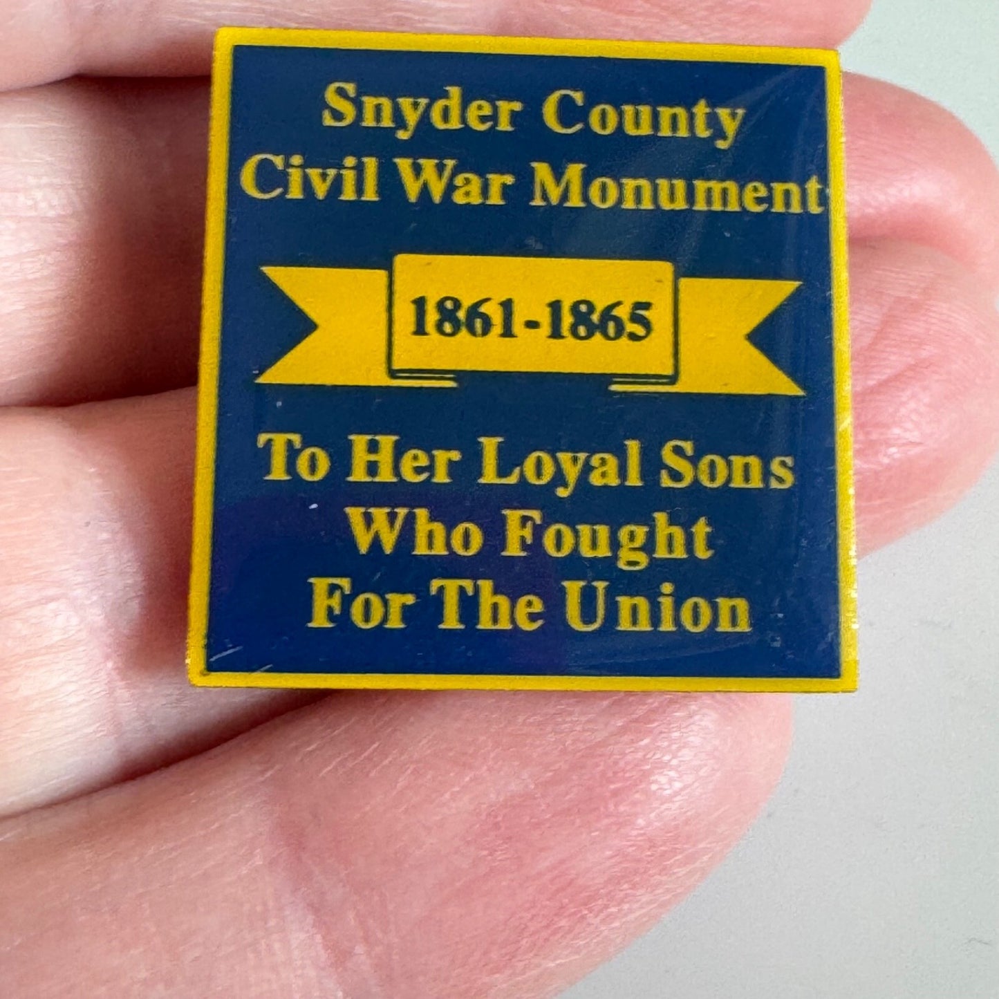Vintage Snyder County Civil War Monument 1861-1865 Lapel Pin RARE