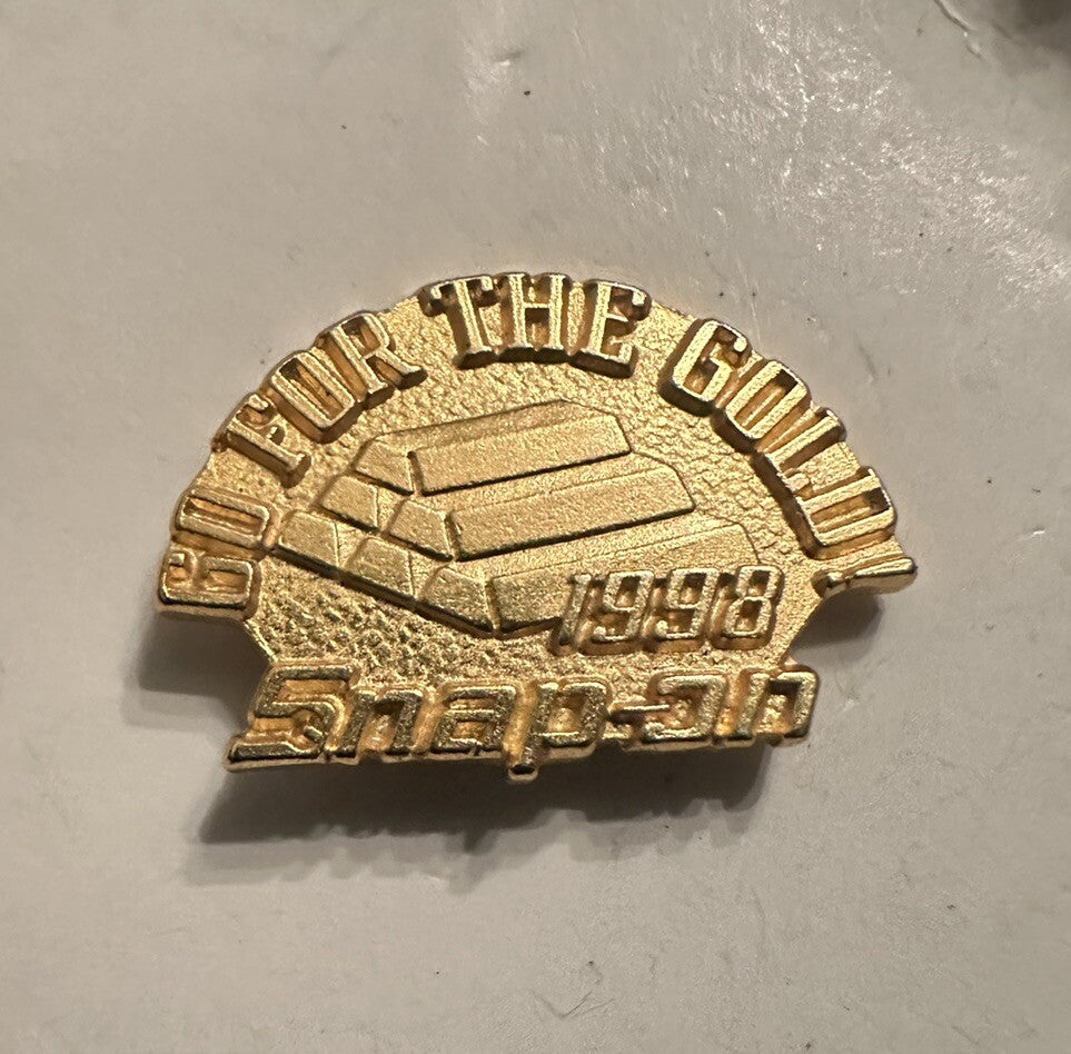 Vintage Snap On Tools Go For The Gold 1998 Tie/Hat Pin, Still Sealed Plastic