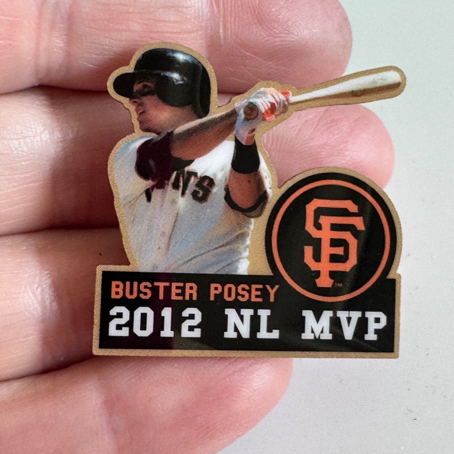 2012 Buster Posey National League MVP Photo Realistic Lapel Pin
