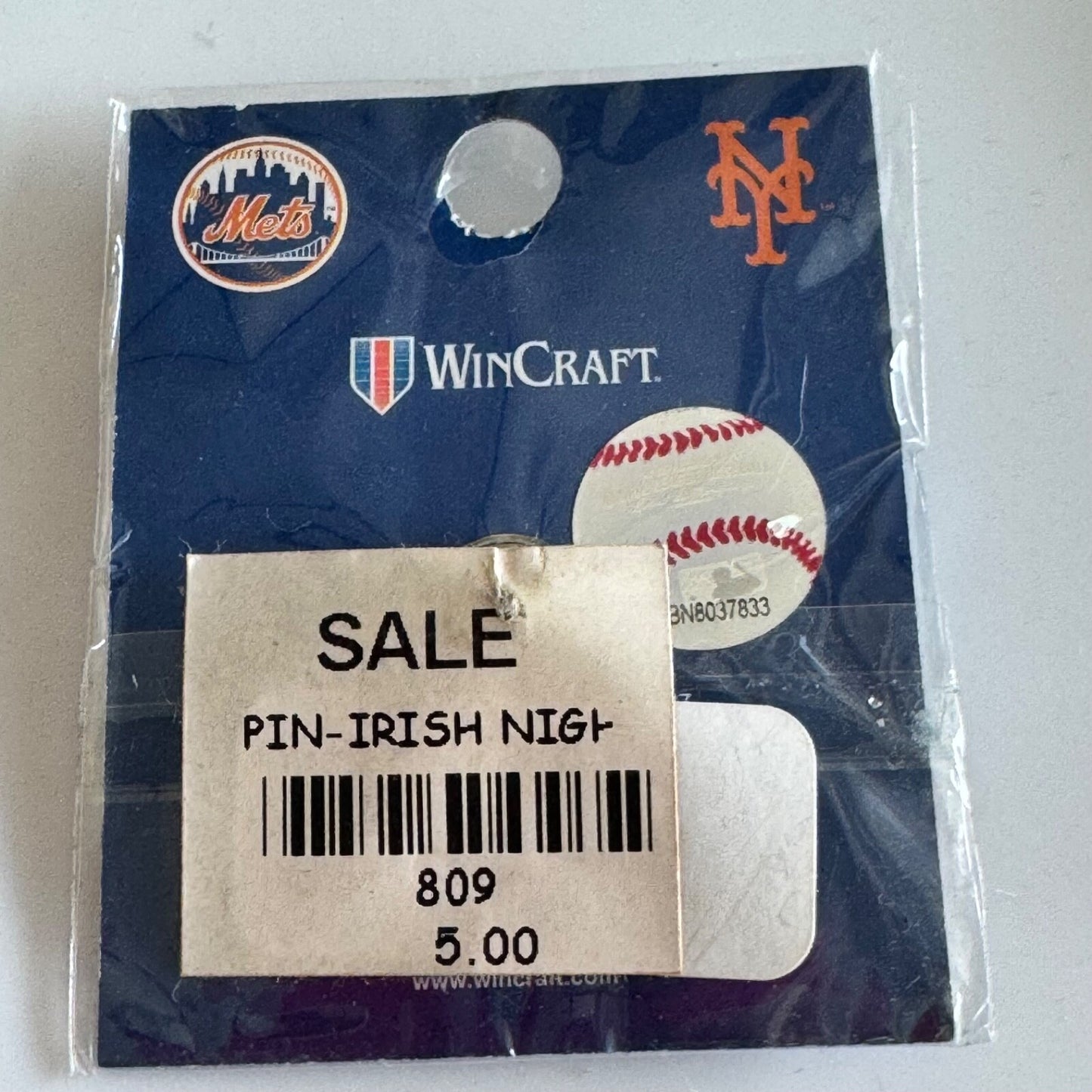 Mets Irish Heritage Night Pin – August 3, 2018 MLB Team Store Exclusive