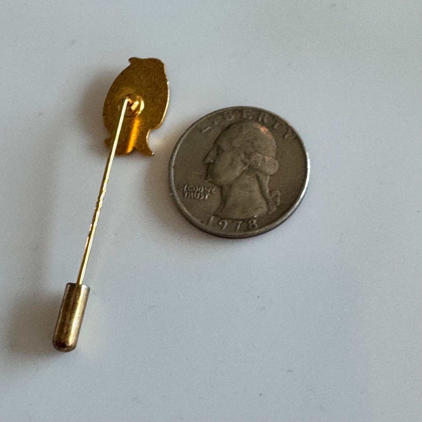 Vintage Enamel Penguin Lapel Pin – Gold Tone Black & White Minimalist Design