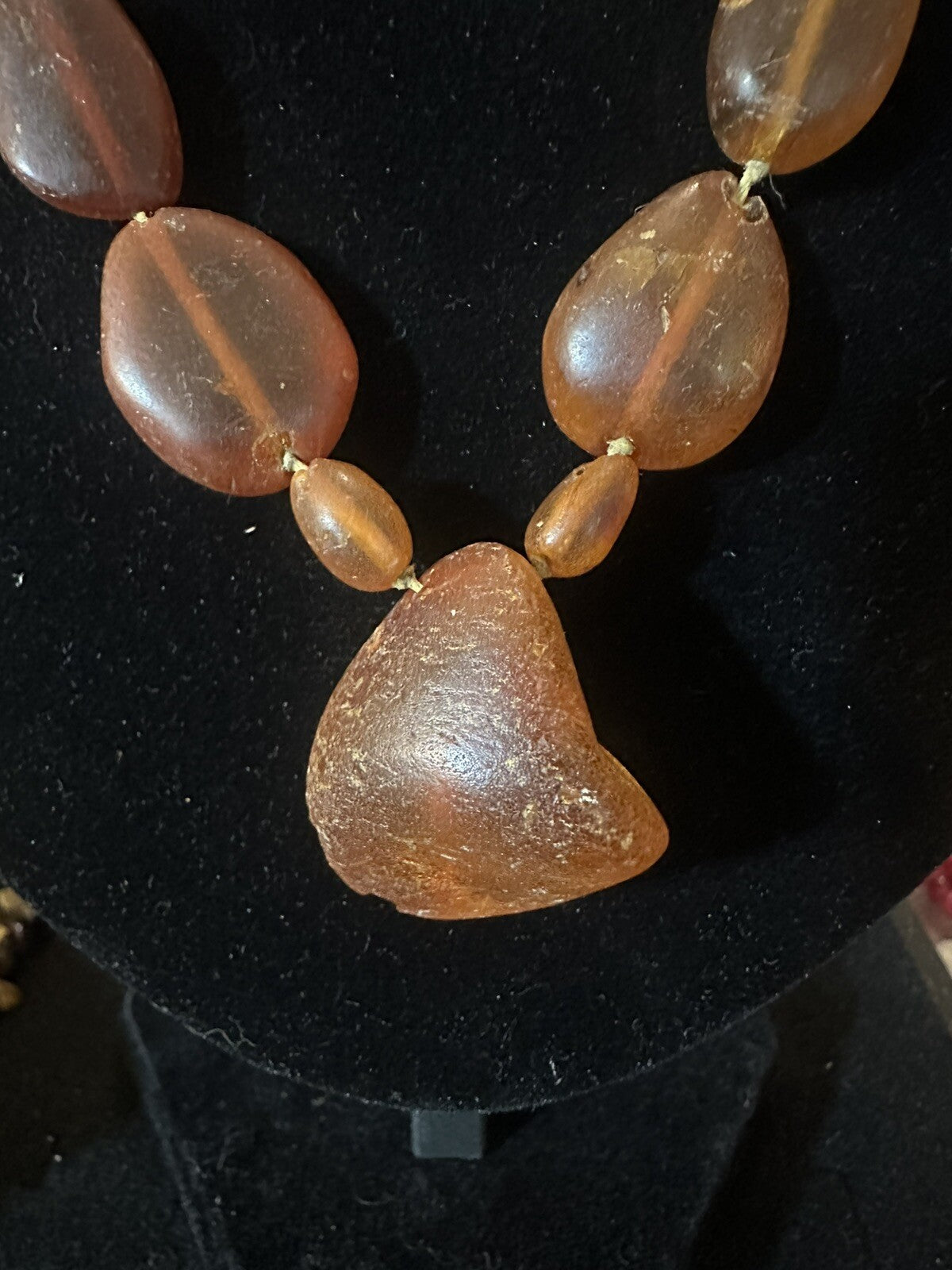 Antique Natural Cognac and Honey Amber Baltic Amber Beads Bead 30g 21” Necklace