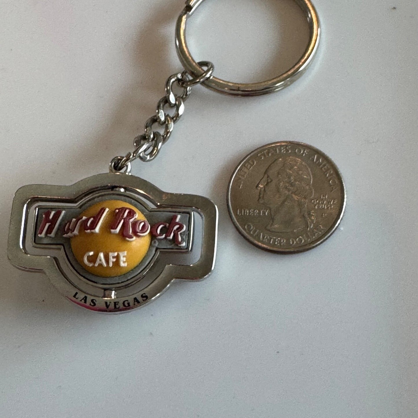 Hard Rock Café Las Vegas Spinning Logo Keychain – Classic Logo Metal Souvenir