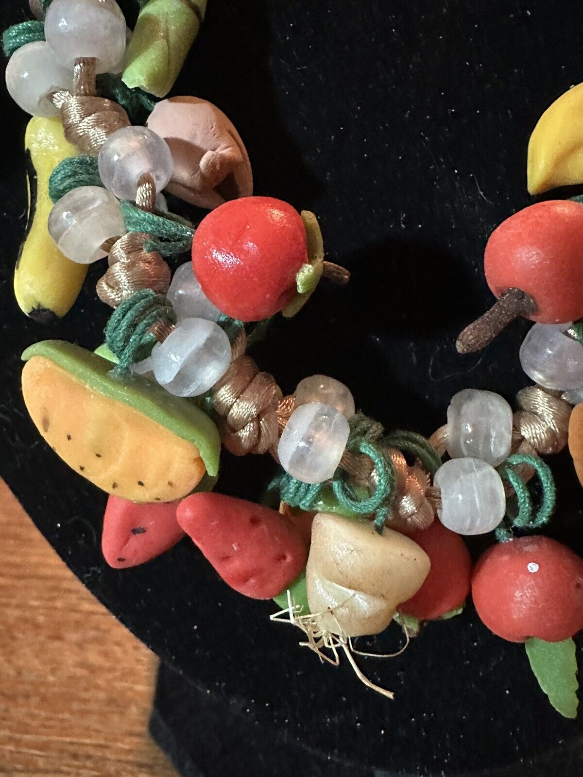 3D Handmade Polymer Clay Realistic Fruit Vegetables Veggies Bead Necklace 24”