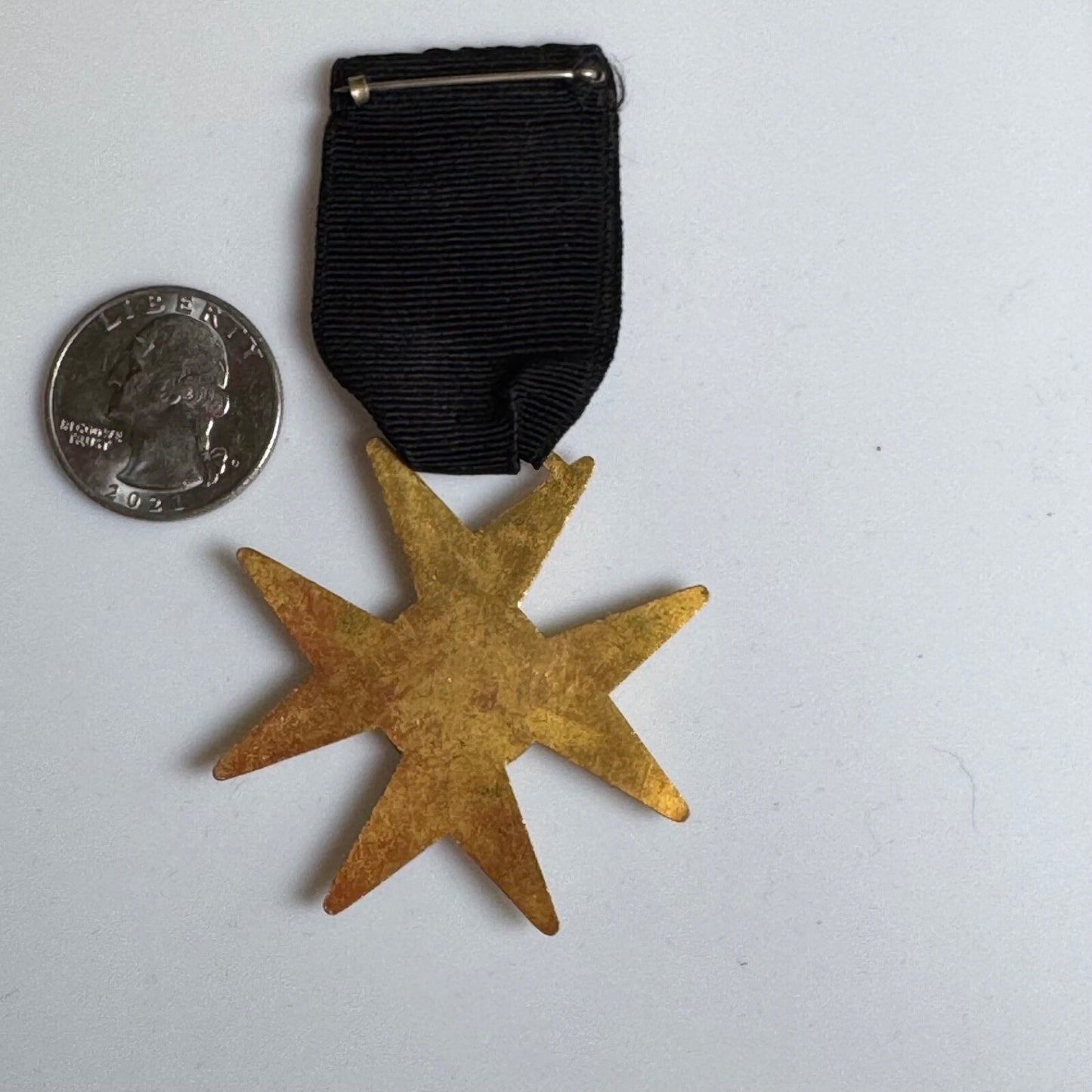 RARE Antique E Pluribus Unum Medal Pin Masonic Templar