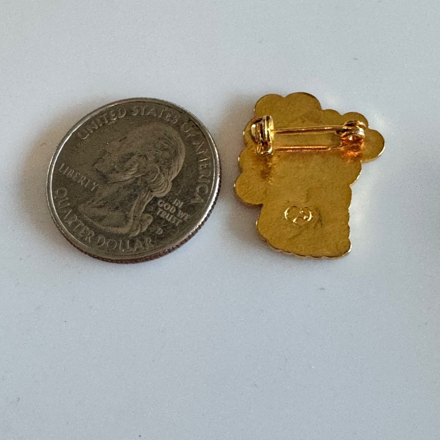 Vintage Violets Blue Flower Enamel Pin Brooch – Gold Tone OES Flowers Tri Sigma