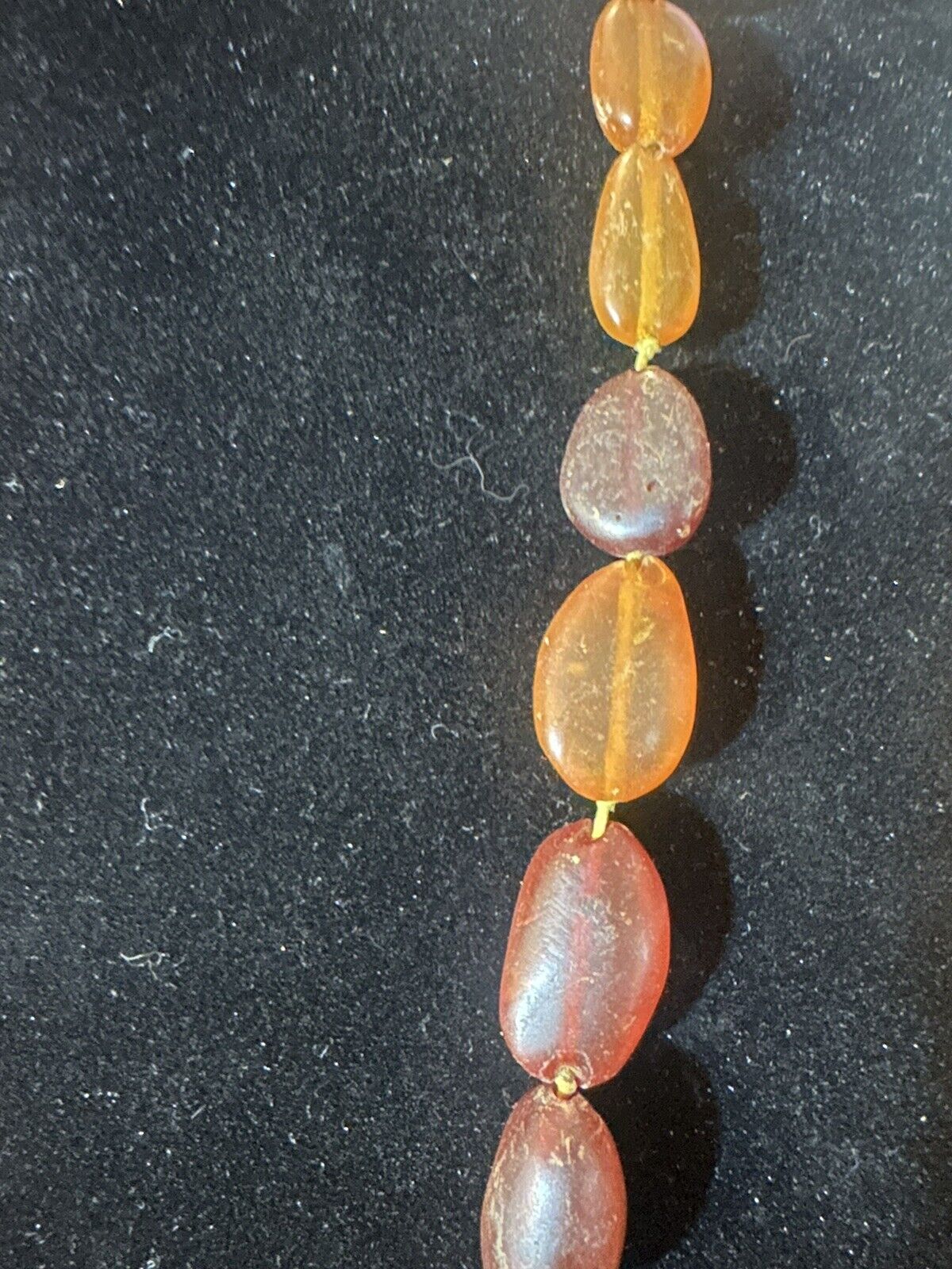 Antique Natural Cognac and Honey Amber Baltic Amber Beads Bead 30g 21” Necklace