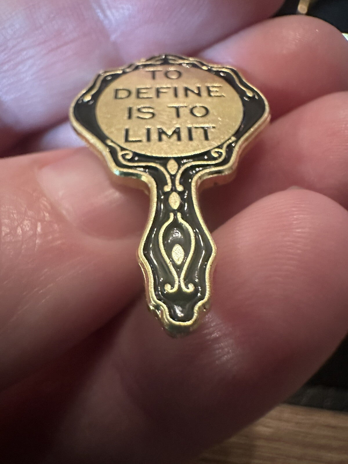 To Define Is To Limit Mirror Lapel Pin