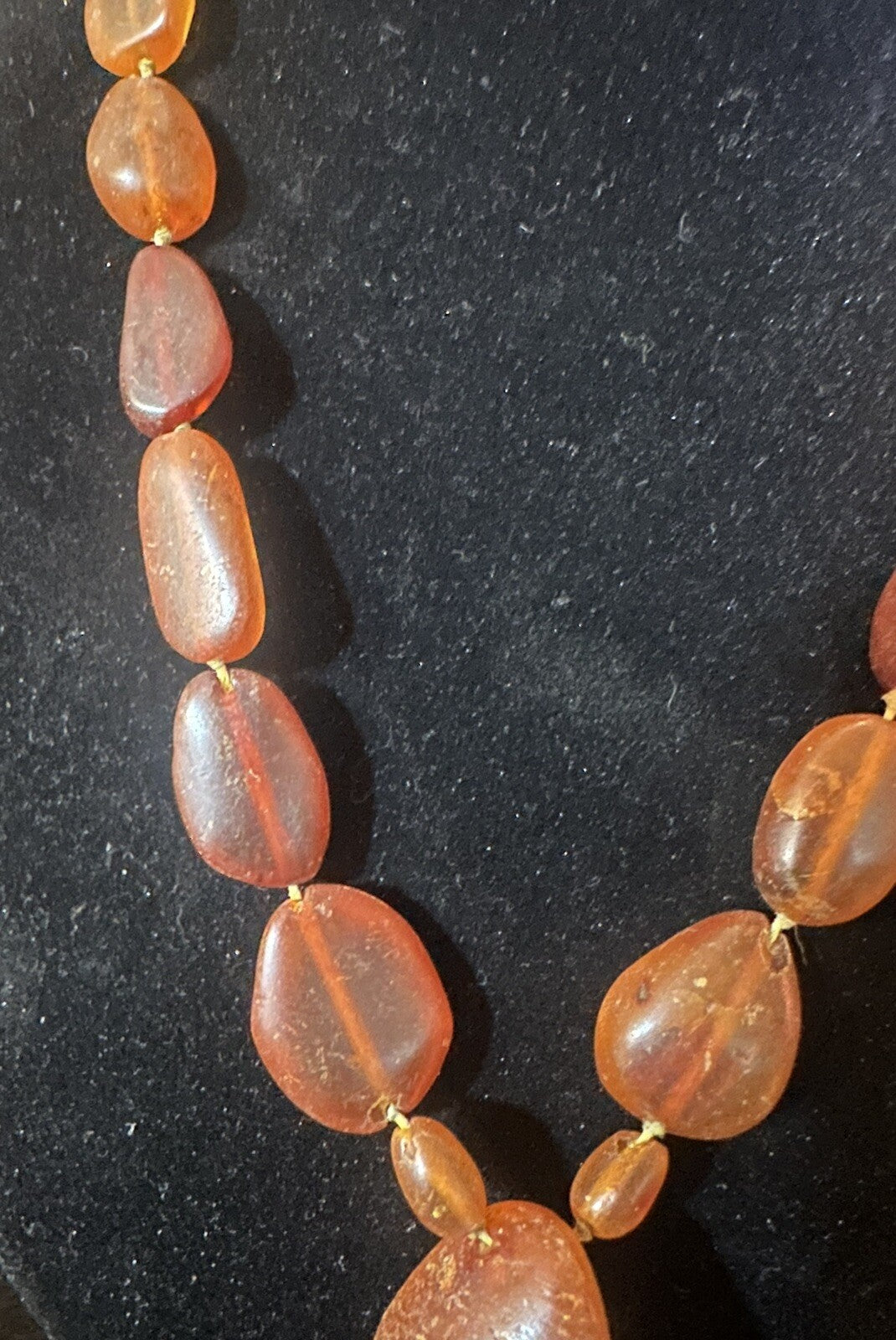 Antique Natural Cognac and Honey Amber Baltic Amber Beads Bead 30g 21” Necklace