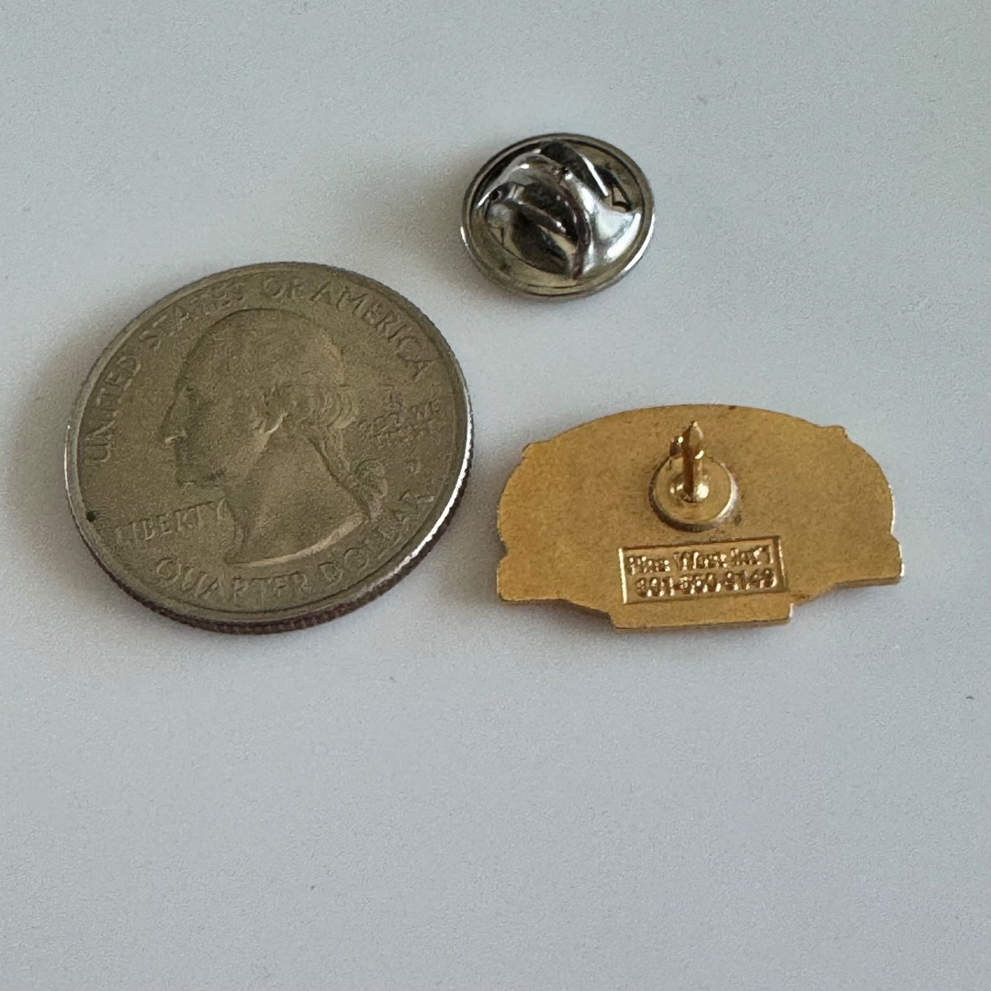 Vintage Utah Centennial 1896–1996 Enamel Pin – Gold & Blue Mountains