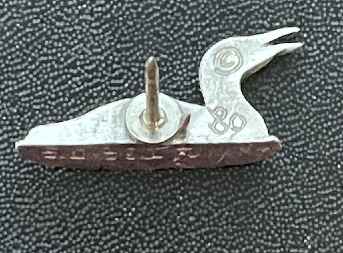 VTG. NEW 1980 SID BELL STERLING SILVER DUCK BROOCH /PIN IN ORIGINAL BOX