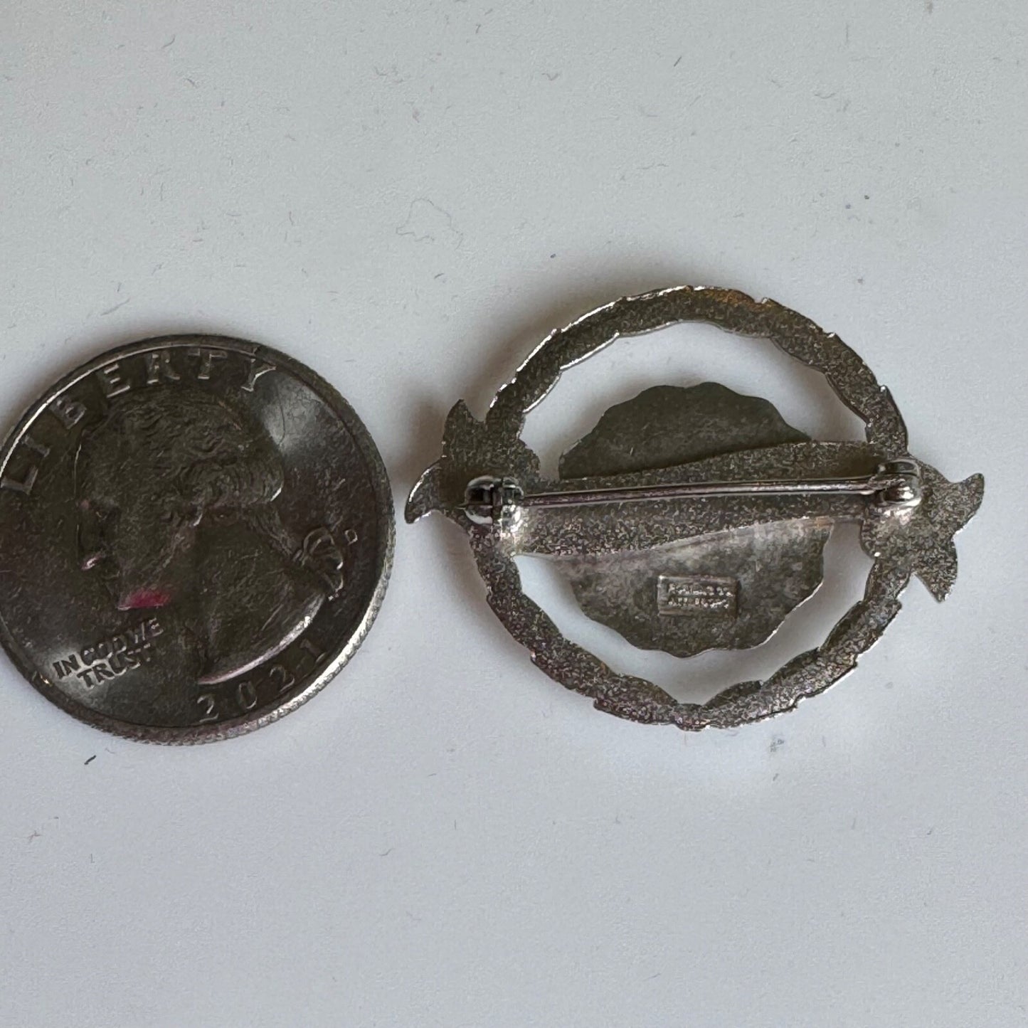 Vintage Silver Tone The Salvation Army Blood and Fire Lapel Pin Brooch