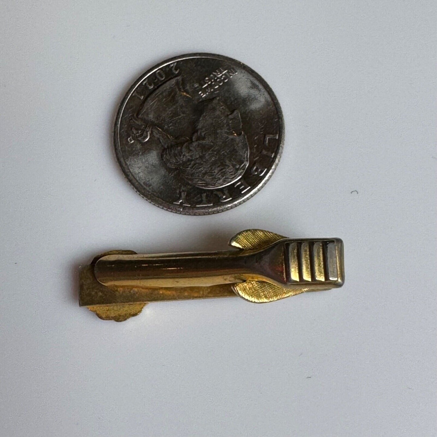 Vintage Thiel College Tie Clip Gold Tone