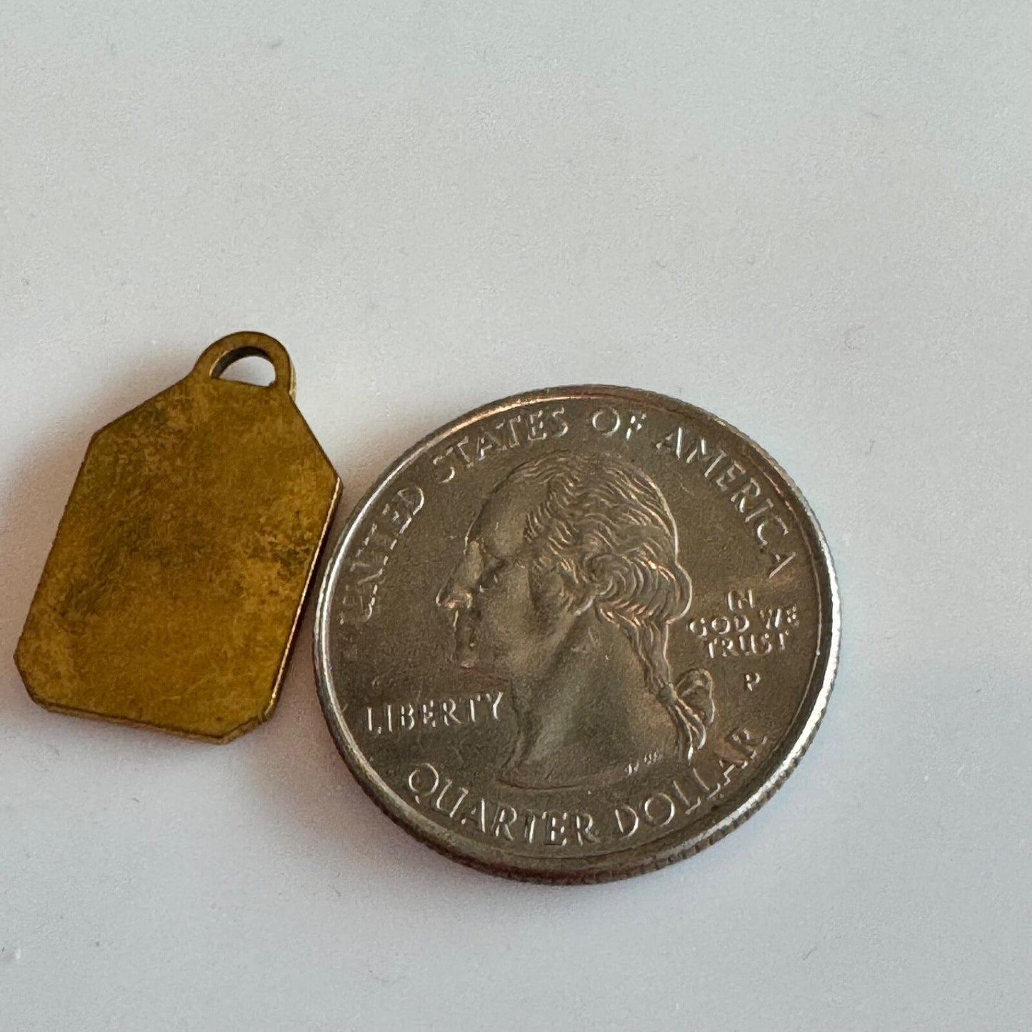 Vintage 1930s-1940s Zodiac Brass Charm GEMINI Gold Tone Astrology NOS